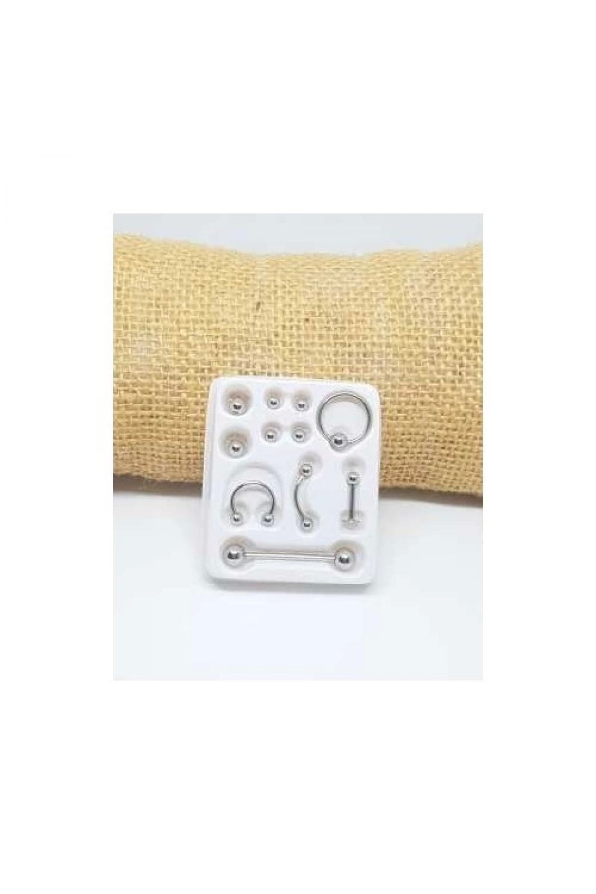 11 Parça Piercing (cerrahi Çelik) Ve Piercing Topu Seti Piirsing ( Lisinya )