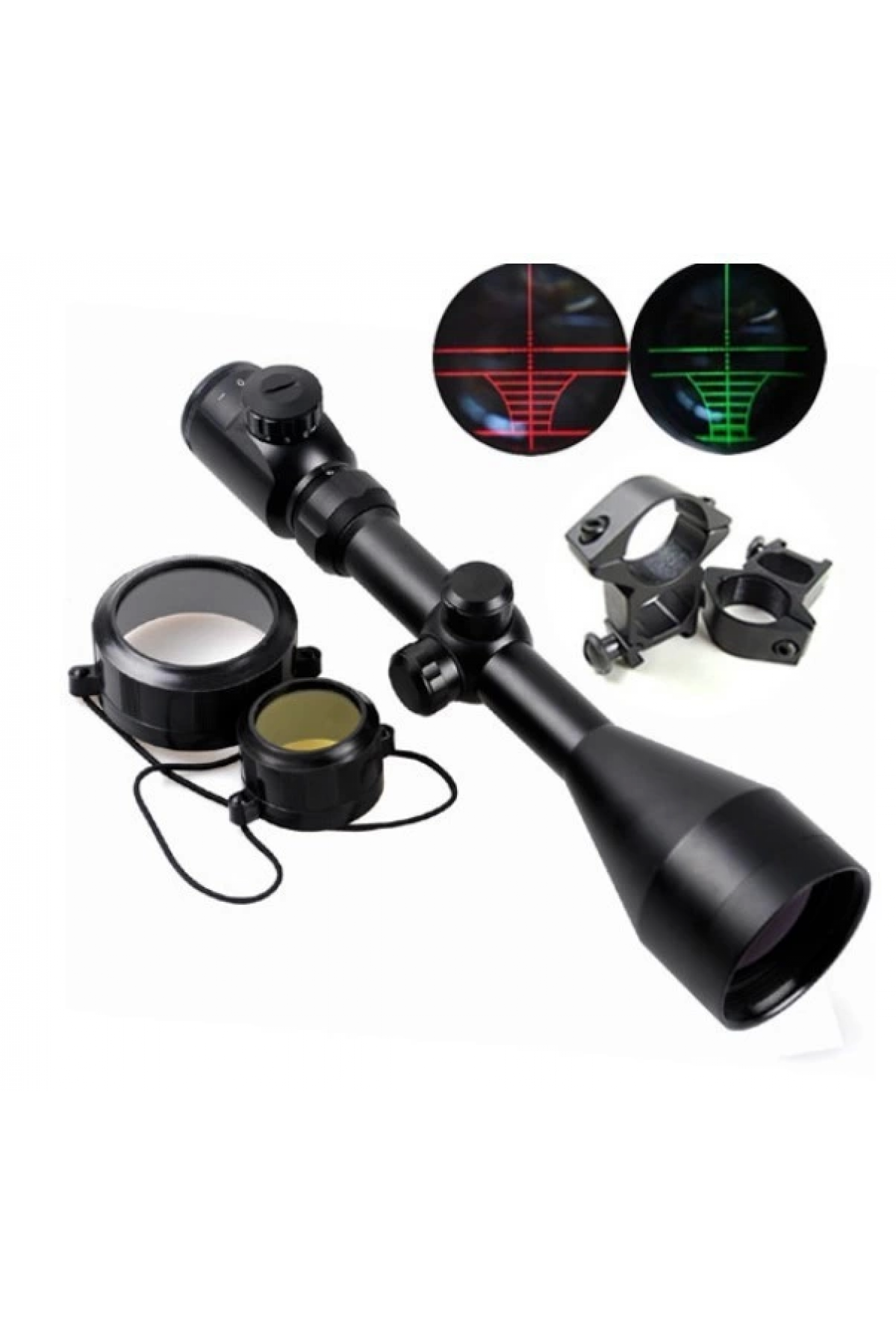3-9x56eg Yüksek Kaliteli Çıft Işık Kırmızı,yeşil Kaynaklı Avcılık Süfer  Dürbün(b) ( Lisinya )