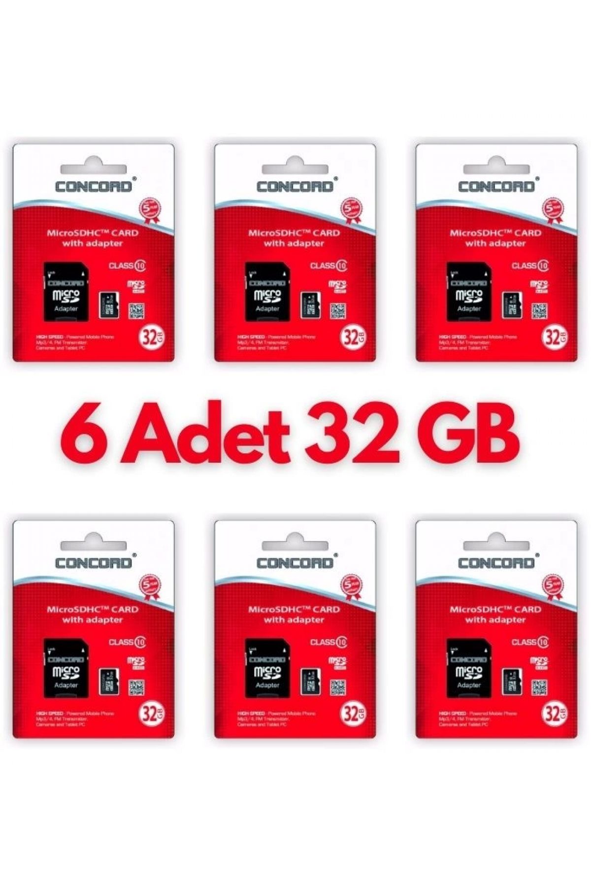 6 Adet Ultrahız 32gb Micro Sd Hafıza Kartı: Yüksek Performans Ve Geniş Depolama Kapasitesi ( Lisinya )