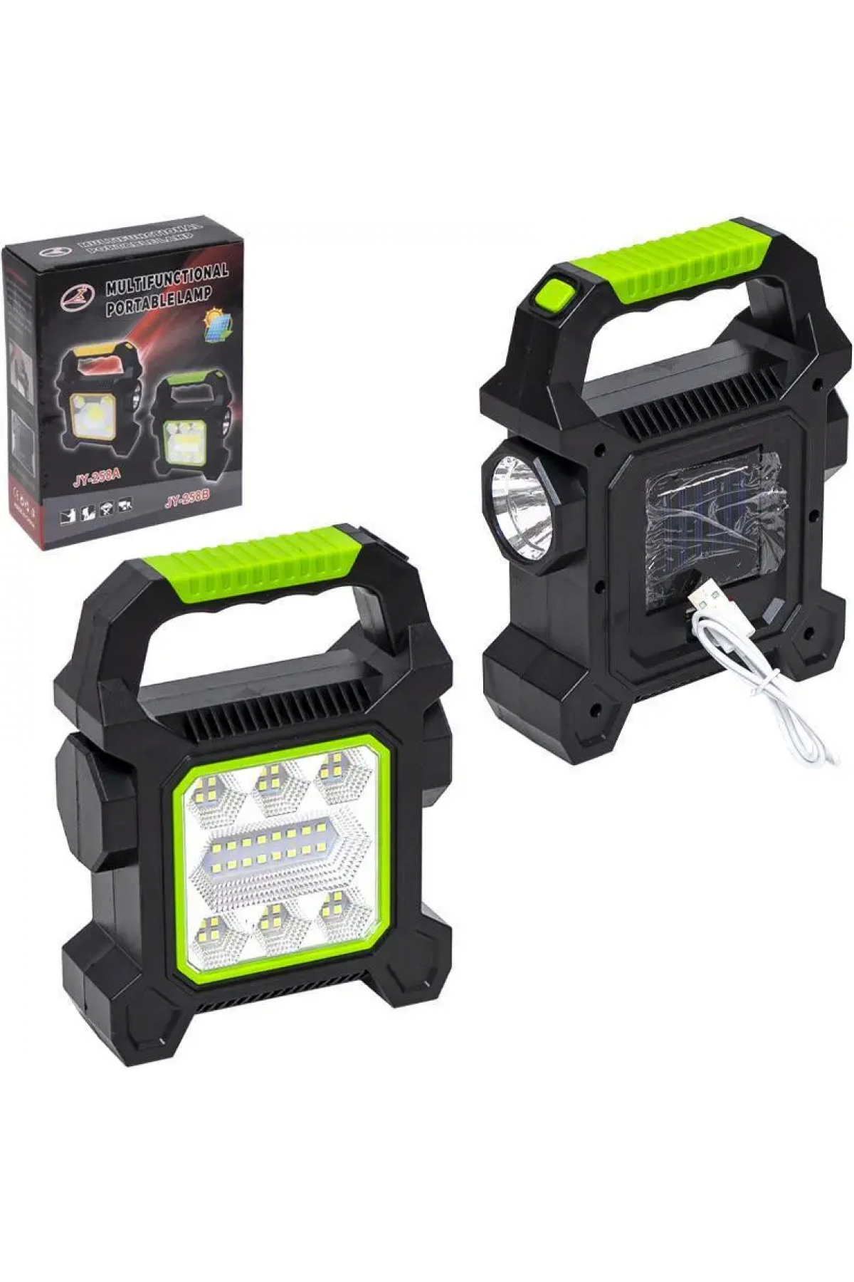 Jy-258c 3 Kademeli Şarjlı Çok Fonksiyonlu Solar Panelli Işıldak ( Lisinya )