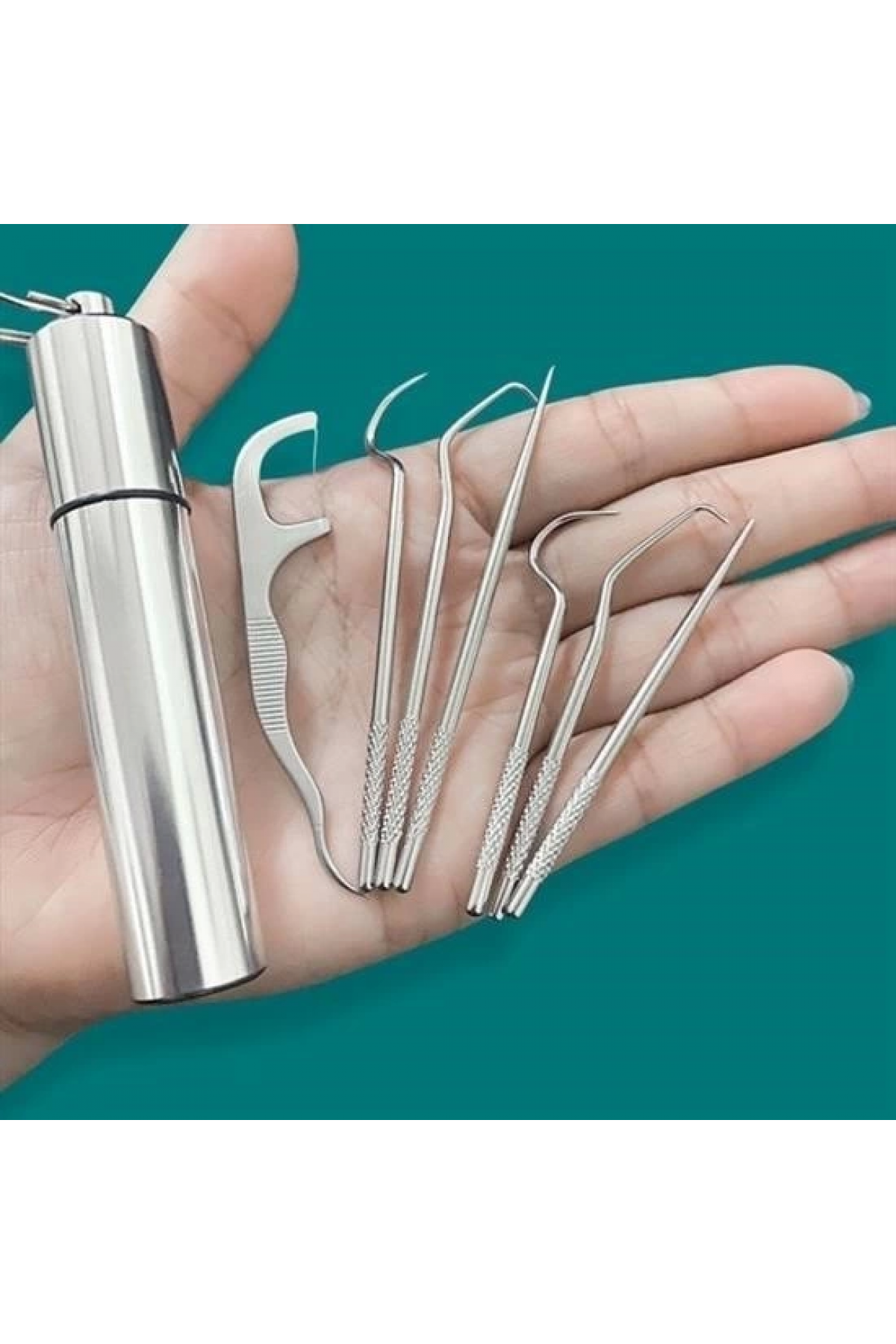 7 Parça Paslanmaz Çelik Ağız Diş Tartar Sökücü Temizlik Bakım Seti ( Lisinya ) 7 Parça Paslanmaz Çelik Ağız Diş Tartar Sökücü Temizlik Bakım Seti ( Lisinya )