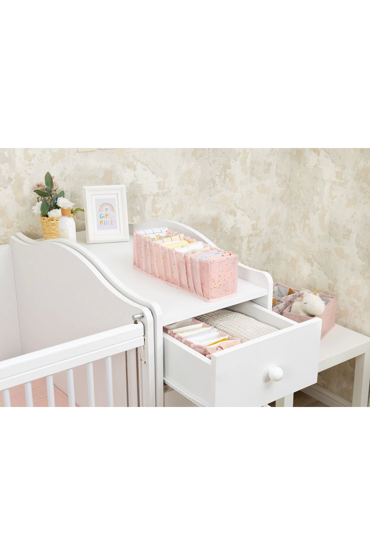 Baby Akordiyon Organizer Çekmece Düzenleyici Small (pembe) -04102 ( Lisinya )