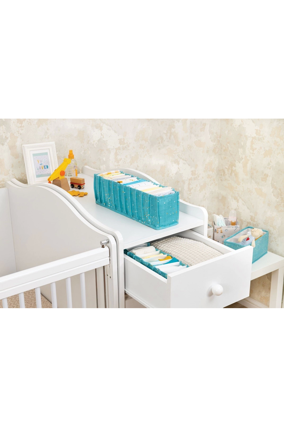 Baby Akordiyon Organizer Çekmece Düzenleyici Small (yeşil) - 04102 ( Lisinya )