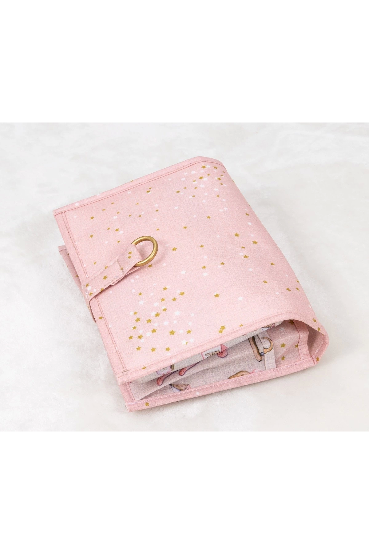 Baby Kullanımı Kolay Desenli Alt Bakım Çantası (pembe) ( Lisinya )