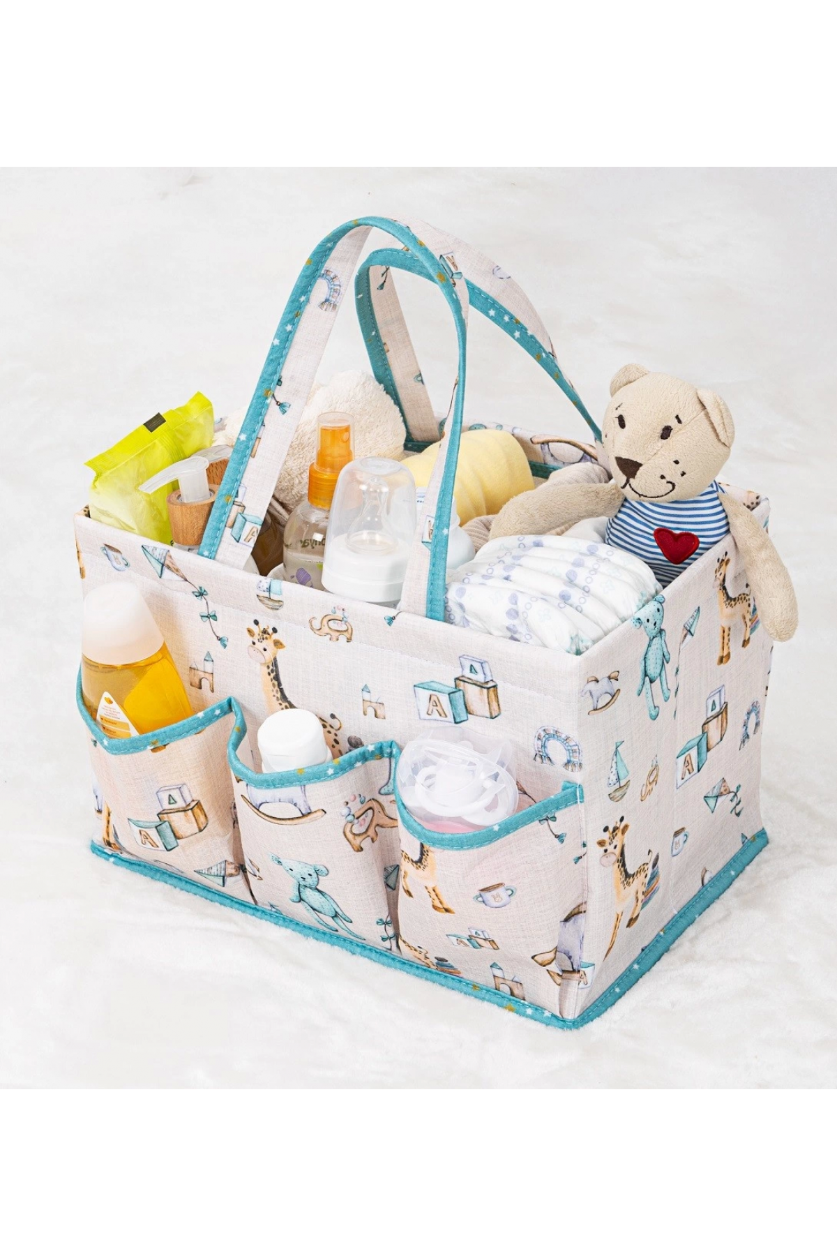 Baby Kullanımı Kolay Desenli Taşınabilir Bakım Çantası (yeşil) ( Lisinya )