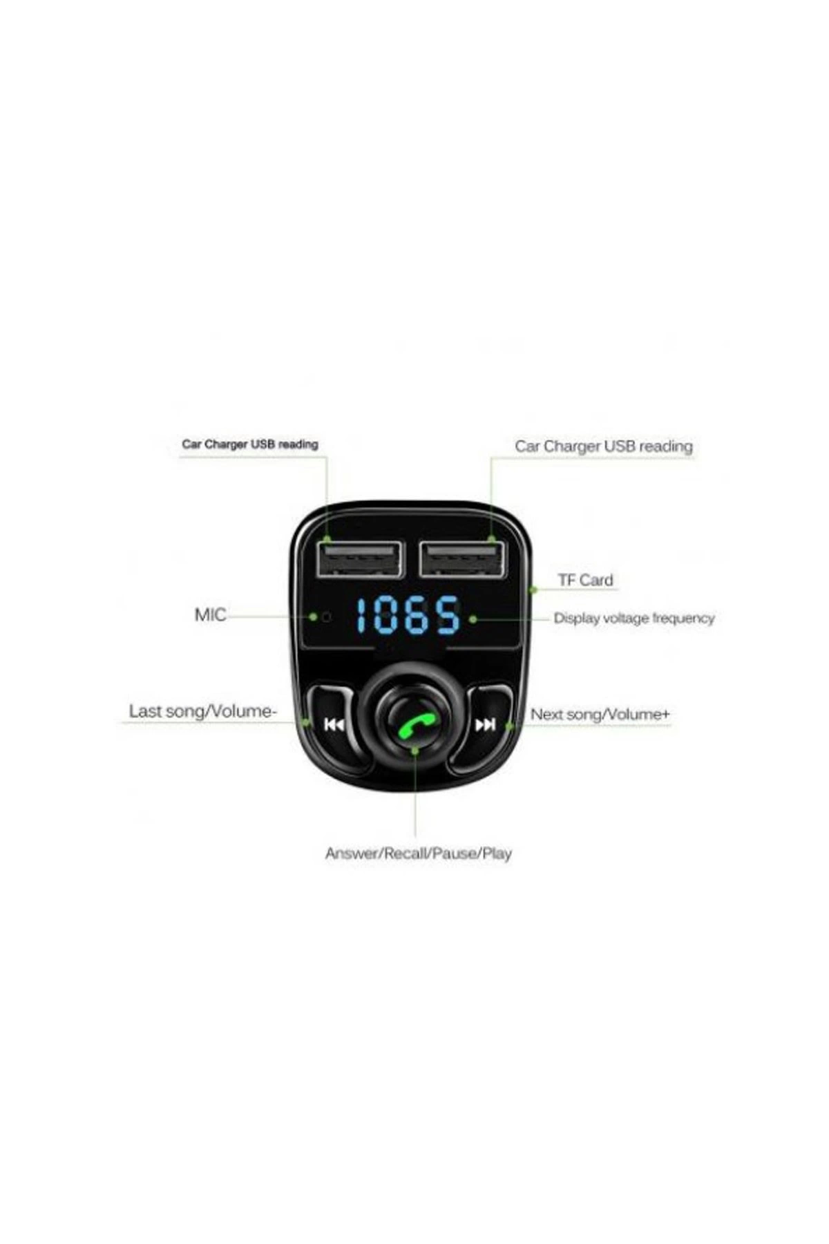 Bluetooth Fm Transmitter Car X8 ( Lisinya ) Bluetooth Fm Transmitter Car X8 ( Lisinya )