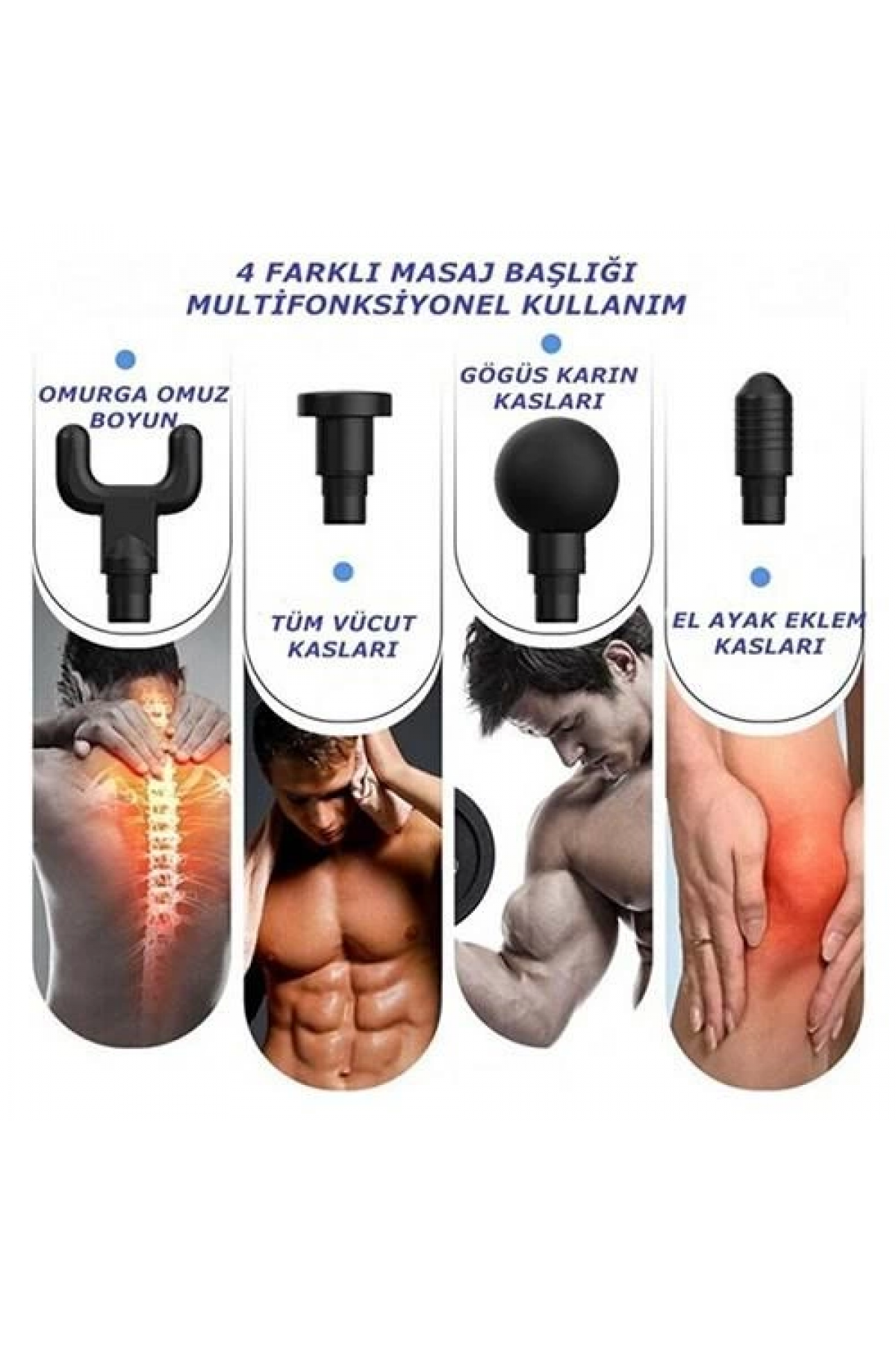 Darbeli Titreşimli Tabanca Masaj Aleti Kas Rahatlatıcı 4 Başlıklı Şarjlı Göbek Eritme Cihazı Zayıflama Ve Selülit Giderme ( Lisinya ) Darbeli Titreşimli Tabanca Masaj Aleti Kas Rahatlatıcı 4 Başlıklı Şarjlı Göbek Eritme Cihazı Zayıflama Ve Selülit Giderme ( Lisinya )