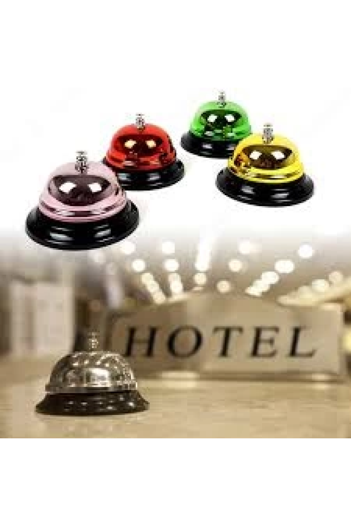 Metal Renkli Masa Otel Resepsiyon Zili ( Lisinya )