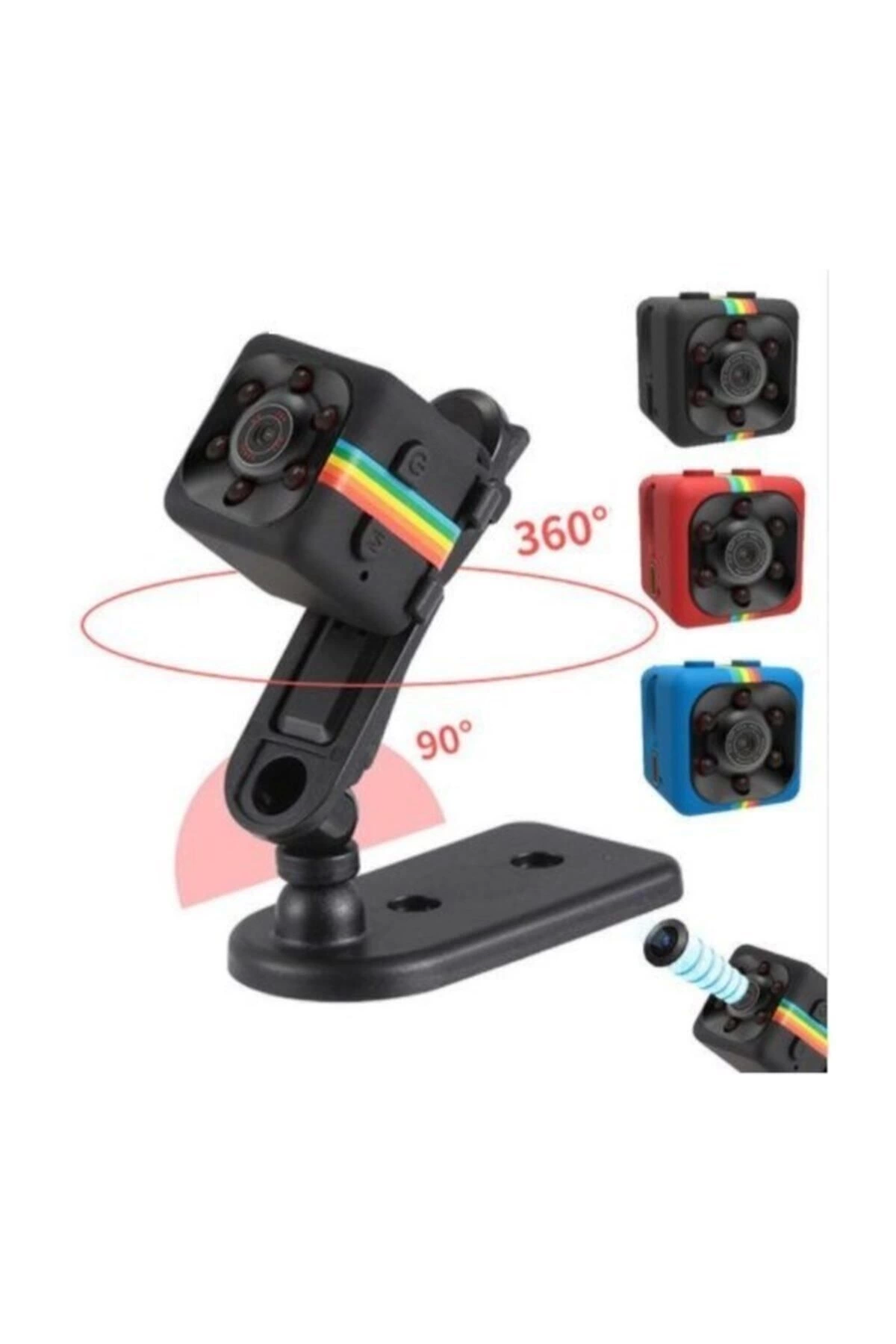 Mini SQ11 Kamera Full Hd Mikro Gizli Araç Kamerası Gece Görüşlü Taşınabilir Güvenlik Kaydedici 32gb Hafıza Kartı Hediyeli ( Lisinya )