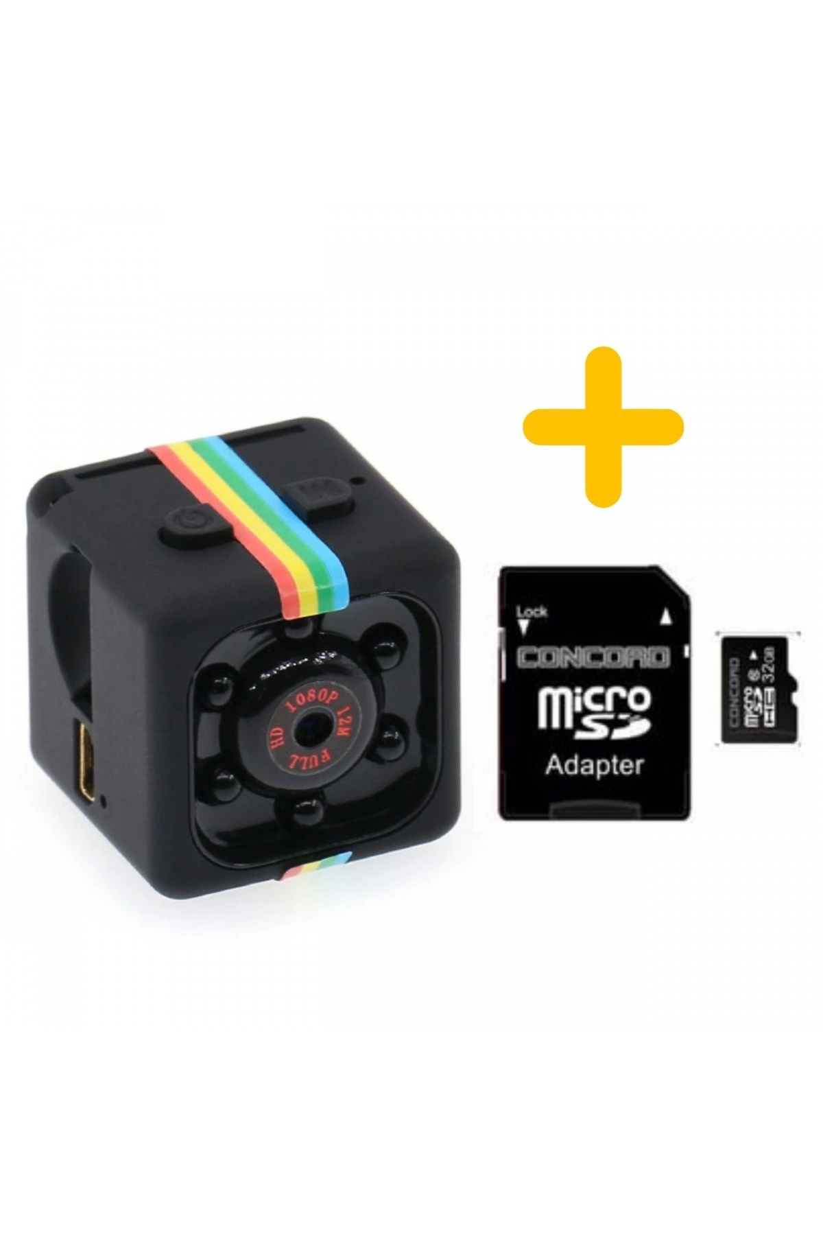 Mini SQ11 Kamera Full Hd Mikro Gizli Araç Kamerası Gece Görüşlü Taşınabilir Güvenlik Kaydedici 32gb Hafıza Kartı Hediyeli ( Lisinya )
