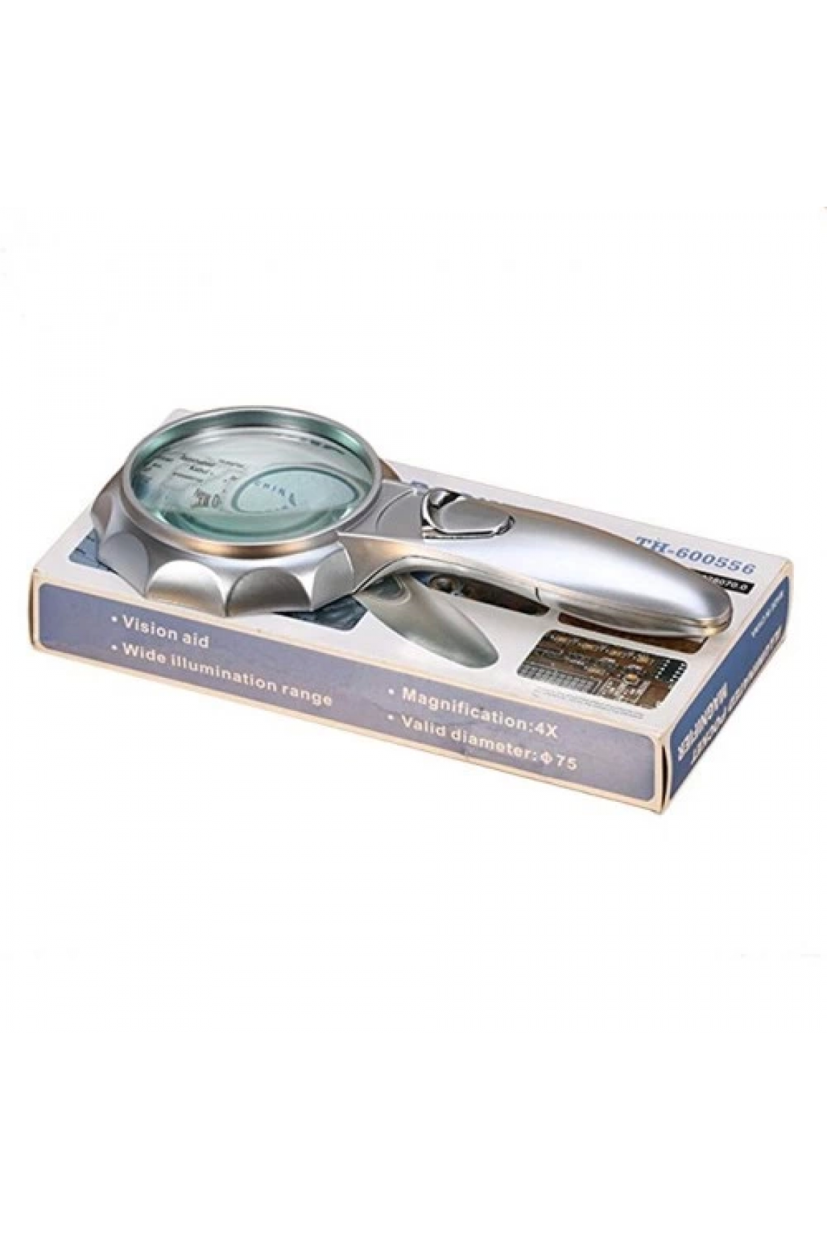 -4x 6 Led Işık Aydınlatma 75mm Optik Lens El Büyüteç ( Lisinya )