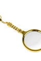-5x90mm Tüm Metal Altın Renkli, Hediye Büyüteç,optik Lensler Ile Çinko Alaşım Metal Çerçeve ( Lisinya )