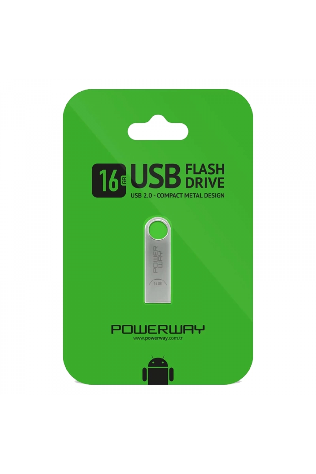 Powerway 16 Gb Metal Usb 2.0 Flash Bellek ( Lisinya )