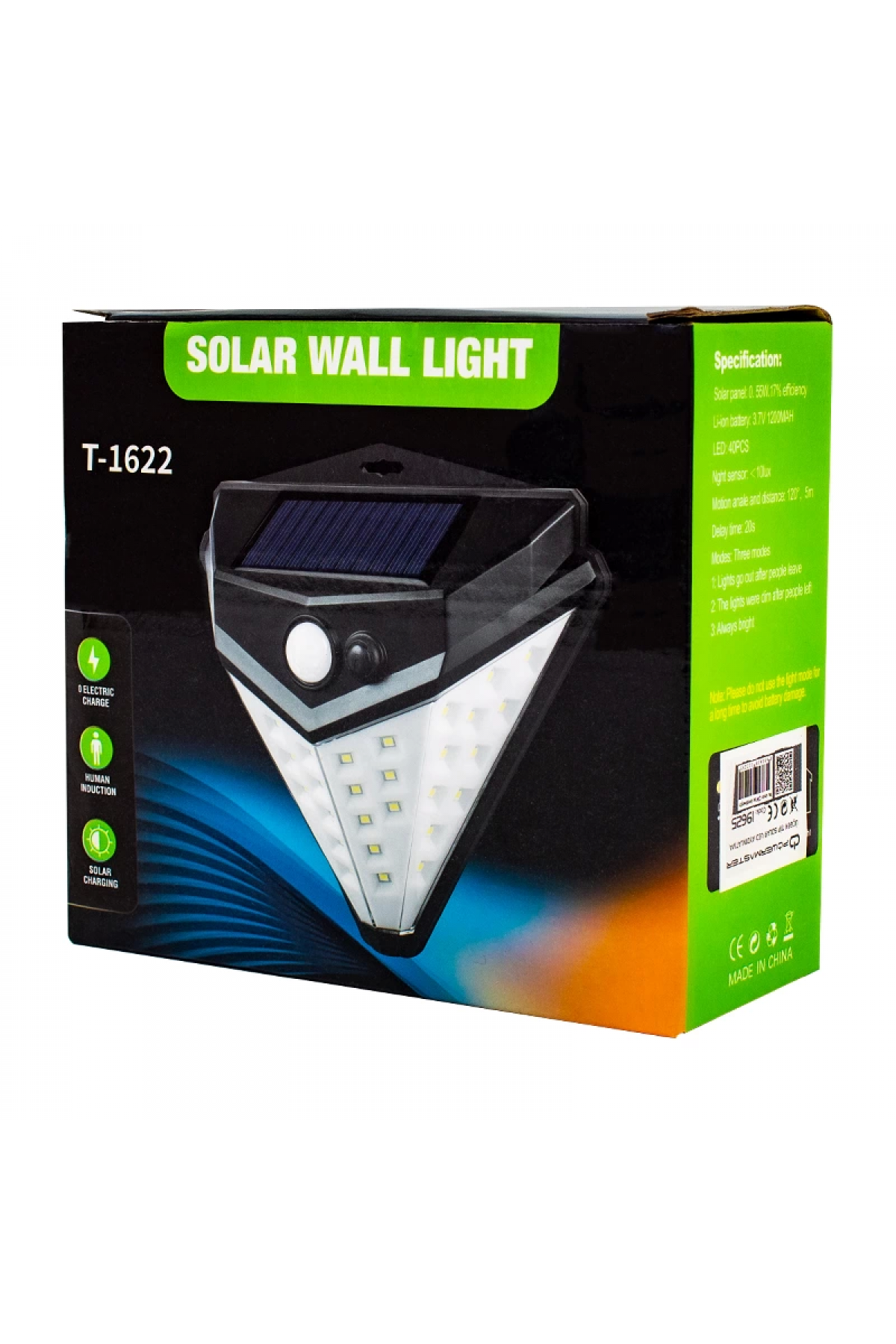 T-1622 40 Ledli 120 Derece 5 Metre Görüş Açısı Solar Üçgen Tip Aydınlatma ( Lisinya )
