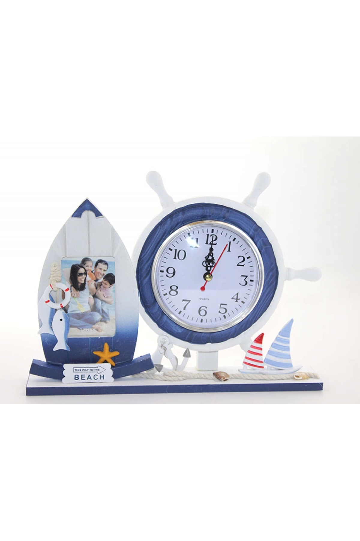 Ahşap Marin Dümenli Çerceveli Saat Alk2456 - Lisinya Ahşap Marin Dümenli Çerceveli Saat Alk2456 - Lisinya