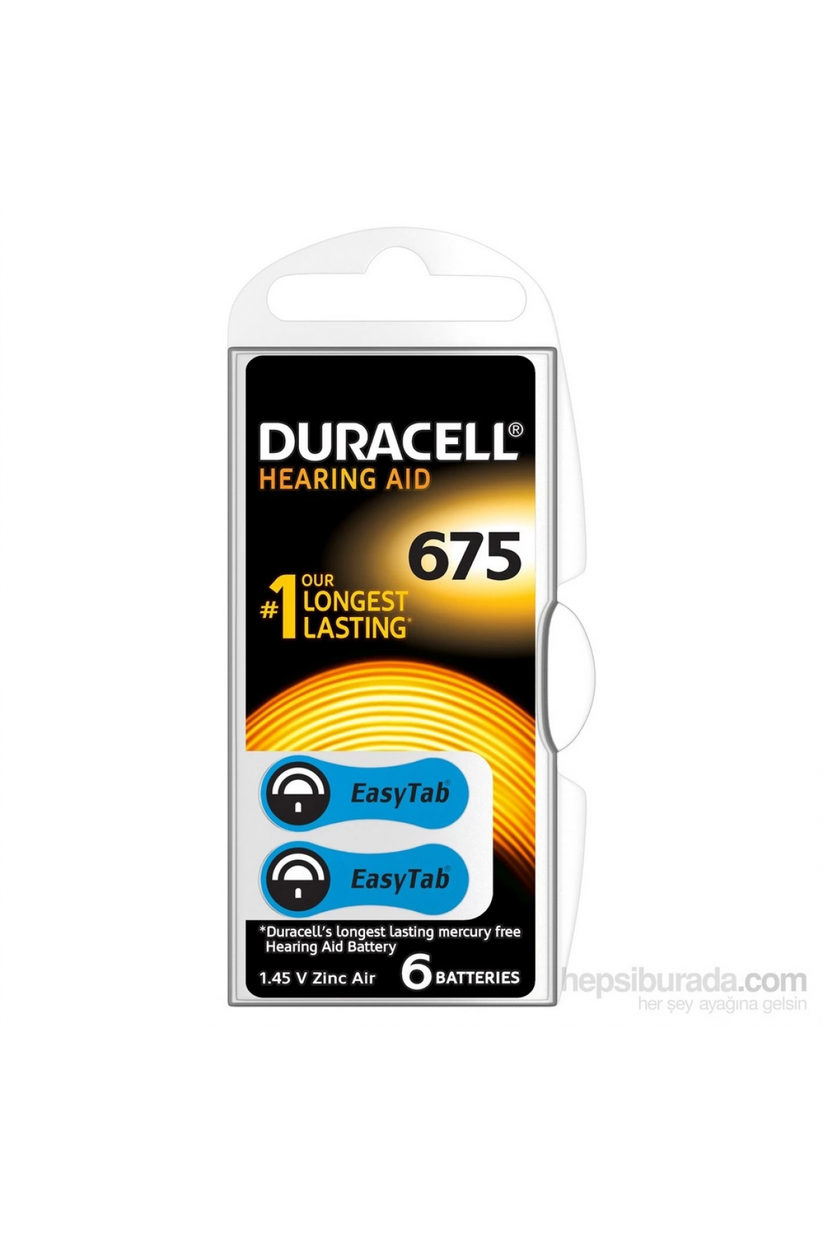 Duracell 675 Numara 6 Lı İşitme Cihazı Pili - Lisinya Duracell 675 Numara 6 Lı İşitme Cihazı Pili - Lisinya
