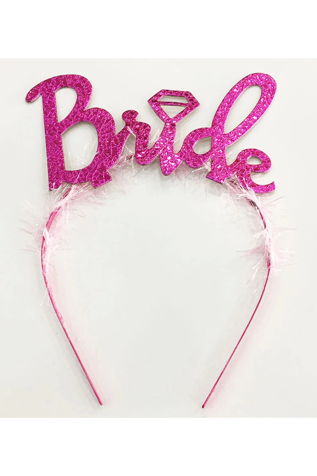 Fuşya Renk Bekarlığa Veda İtalik Yazı Alyanslı Bride Taç - Lisinya Fuşya Renk Bekarlığa Veda İtalik Yazı Alyanslı Bride Taç - Lisinya
