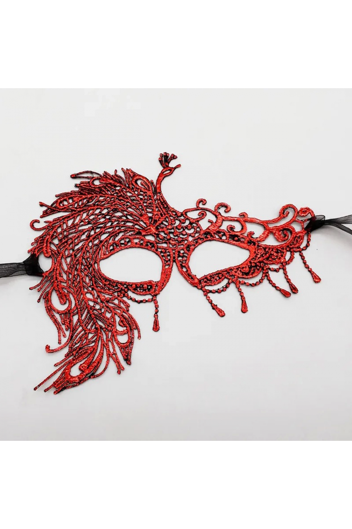 Kırmızı Dantel Masquerade Maskesi 4 No - Lisinya Kırmızı Dantel Masquerade Maskesi 4 No - Lisinya