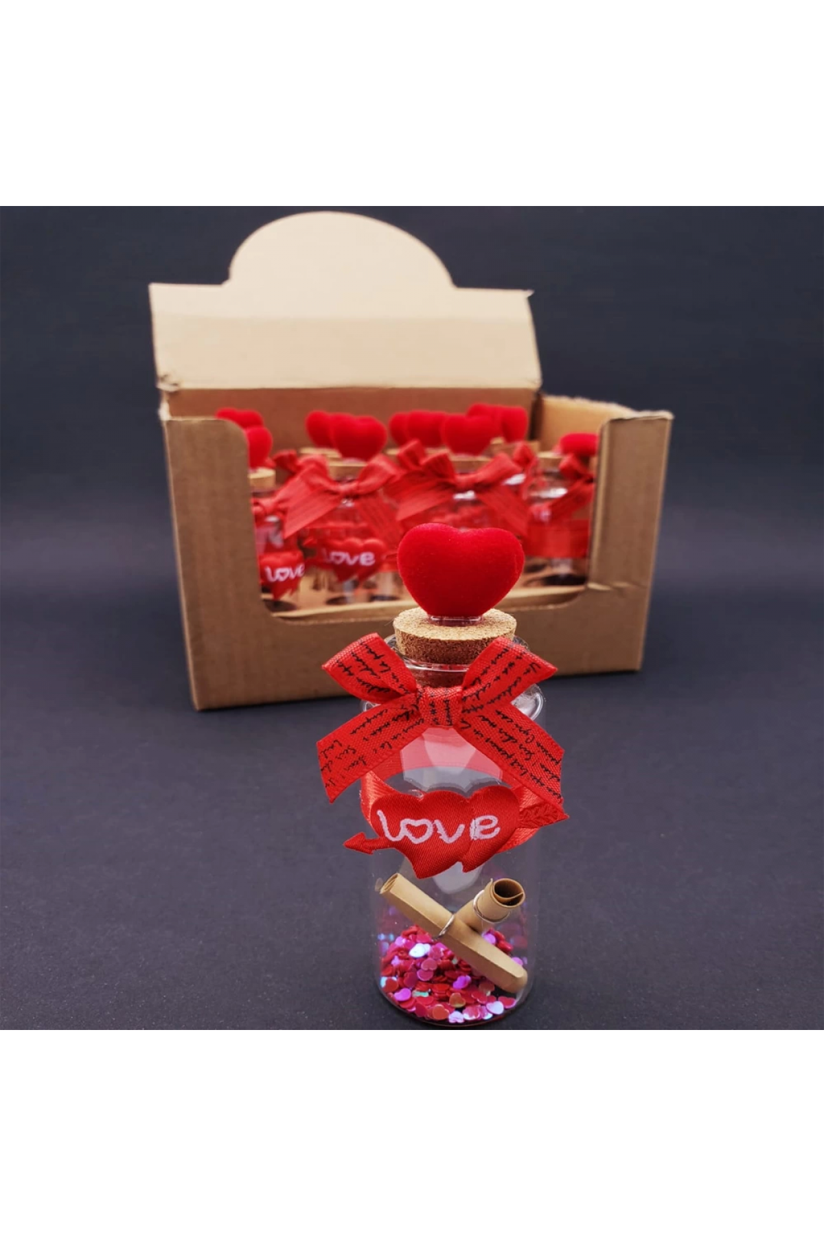 Love Kalpli Dilek Şişesi - Lisinya