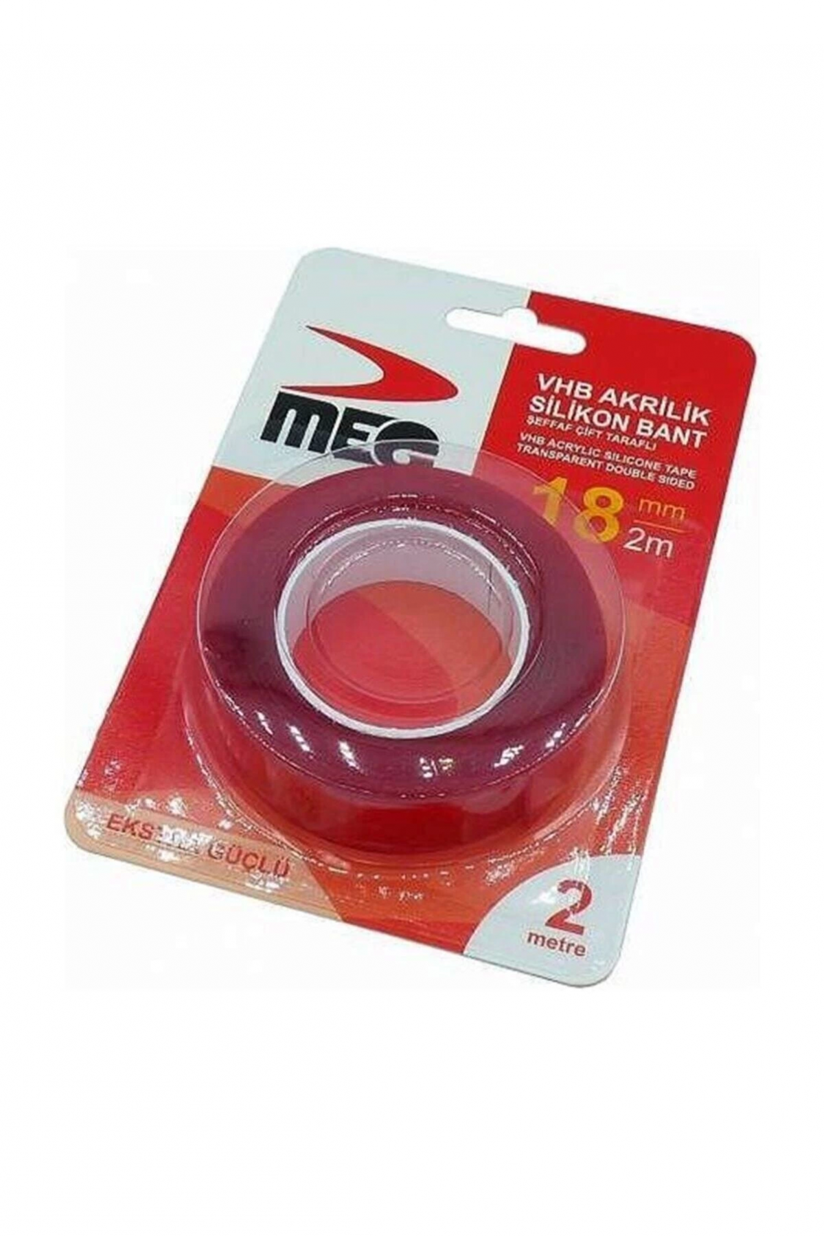 Meg Çift Taraflı Akrilik Silikonize Bant 18 Mm X 2 Metre - Lisinya Meg Çift Taraflı Akrilik Silikonize Bant 18 Mm X 2 Metre - Lisinya