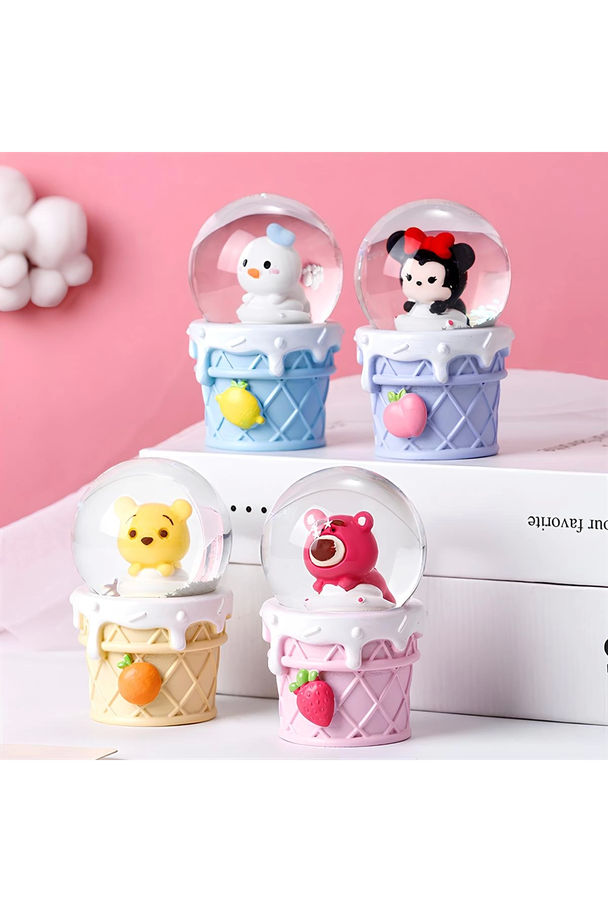 Mickey Mouse Işıklı Kar Küresi 9 Cm Alk3111 - Lisinya