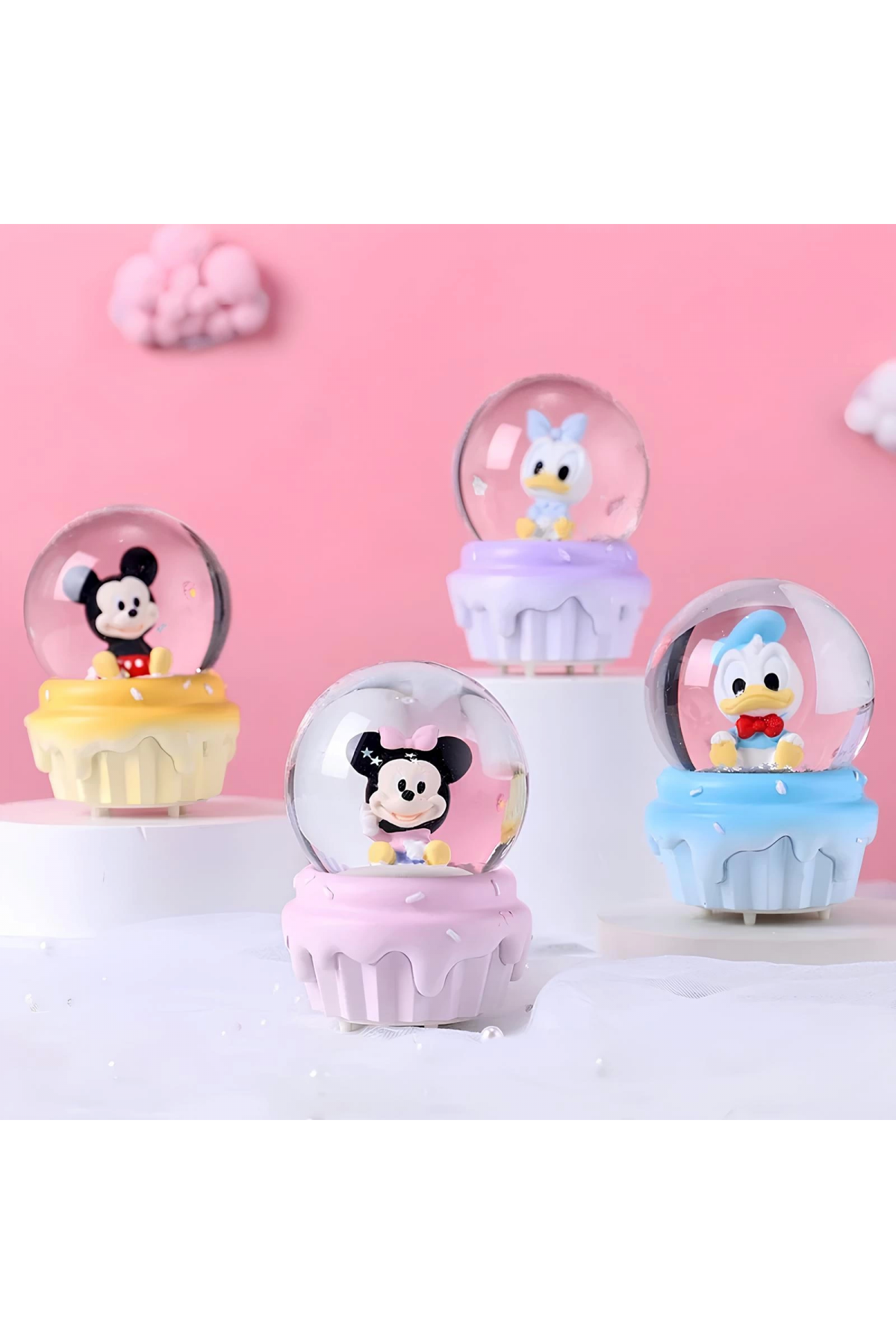 Mickey Mouse Işıklı Kar Küresi 9 Cm Alk3112 - Lisinya