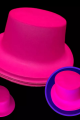 Neon Partisi Pembe Renk Plastik Fötr Şapka - Lisinya Neon Partisi Pembe Renk Plastik Fötr Şapka - Lisinya