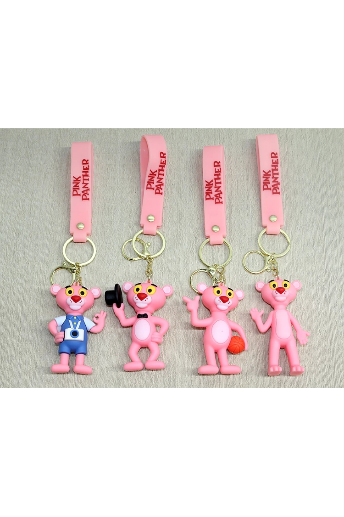 Pembe Panter Silikon Anahtarlık Alk4271 - Lisinya