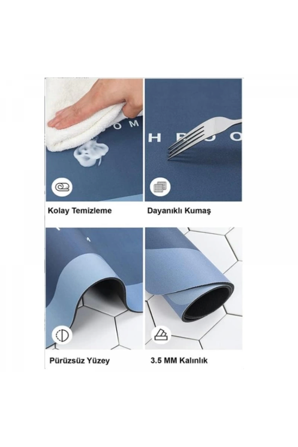 Süper Su Emici Kaymaz Tabanlı Banyo Paspası ( 40*60 )cm - Lisinya Süper Su Emici Kaymaz Tabanlı Banyo Paspası ( 40*60 )cm - Lisinya