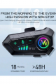 ﻿y10 2x Motosiklet Kask İntercom Çift Eşleşme Rgb Işıklı Bluetooth Kulaklık 5,3 - Lisinya