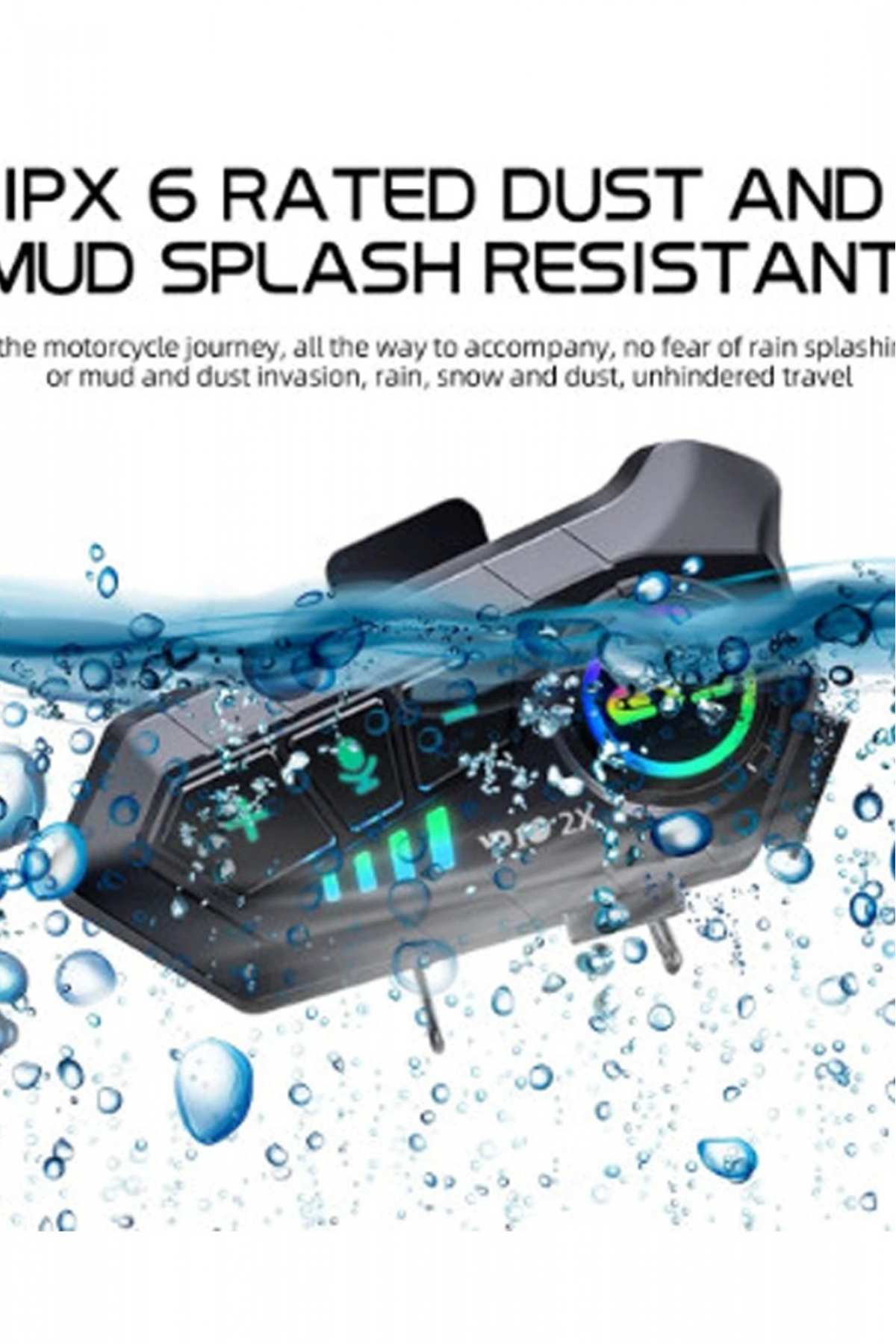 ﻿y10 2x Motosiklet Kask İntercom Çift Eşleşme Rgb Işıklı Bluetooth Kulaklık 5,3 - Lisinya