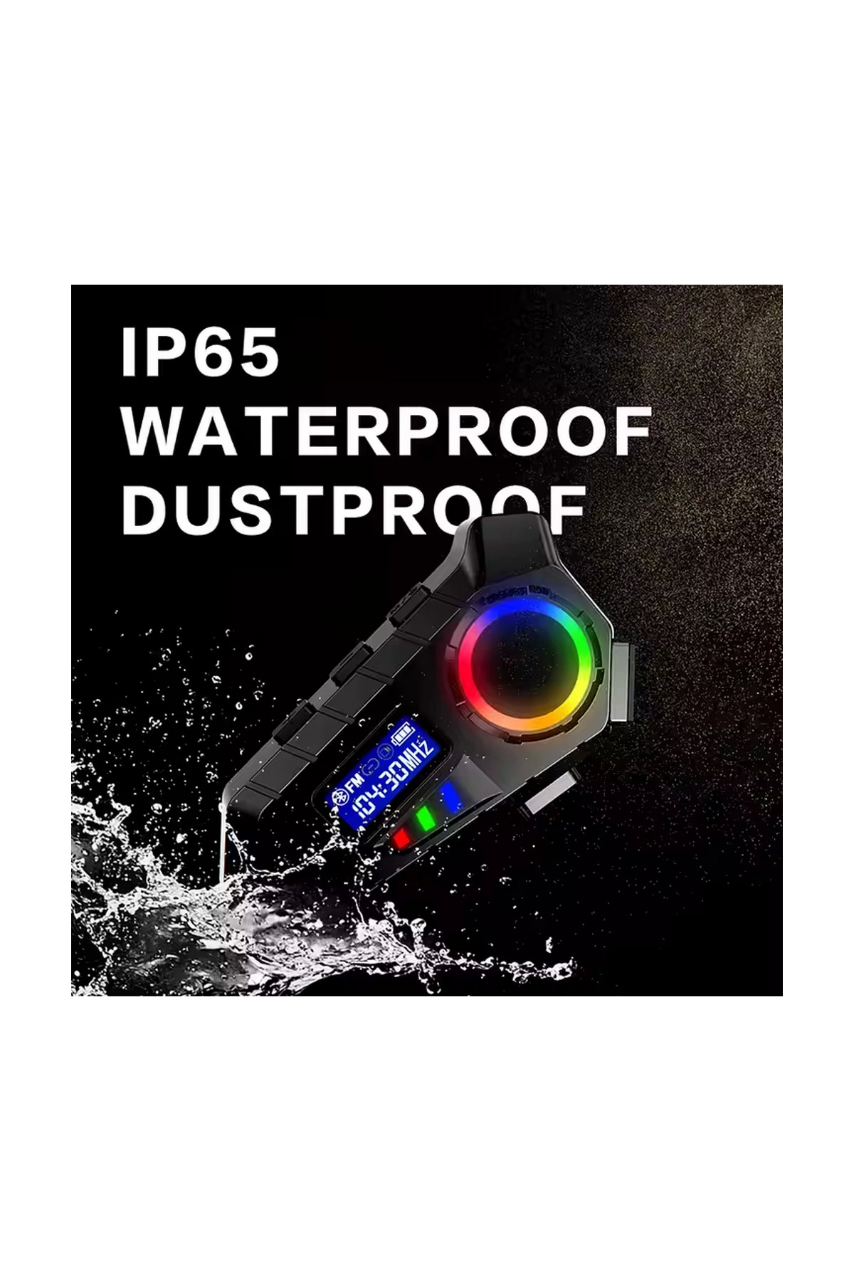 Y30 Kask Kulaklık Bluetooth Motosiklet Kulaklık Rgb Radyolu Intercom - Lisinya
