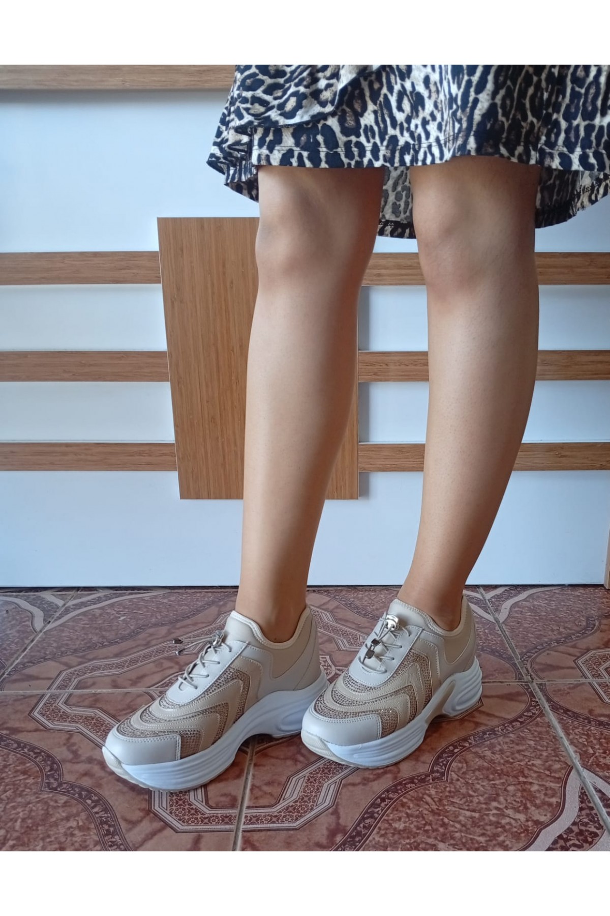 Kadın Spor Ayakkabı Bej Renk Kadın Spor Ayakkabı Bej Renk