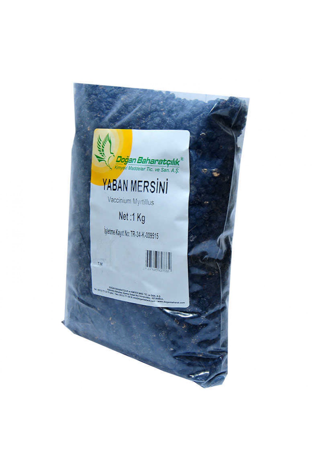 Lisinya214 Doğal Acı Yaban Mersini Siyah 1000 Gr Paket