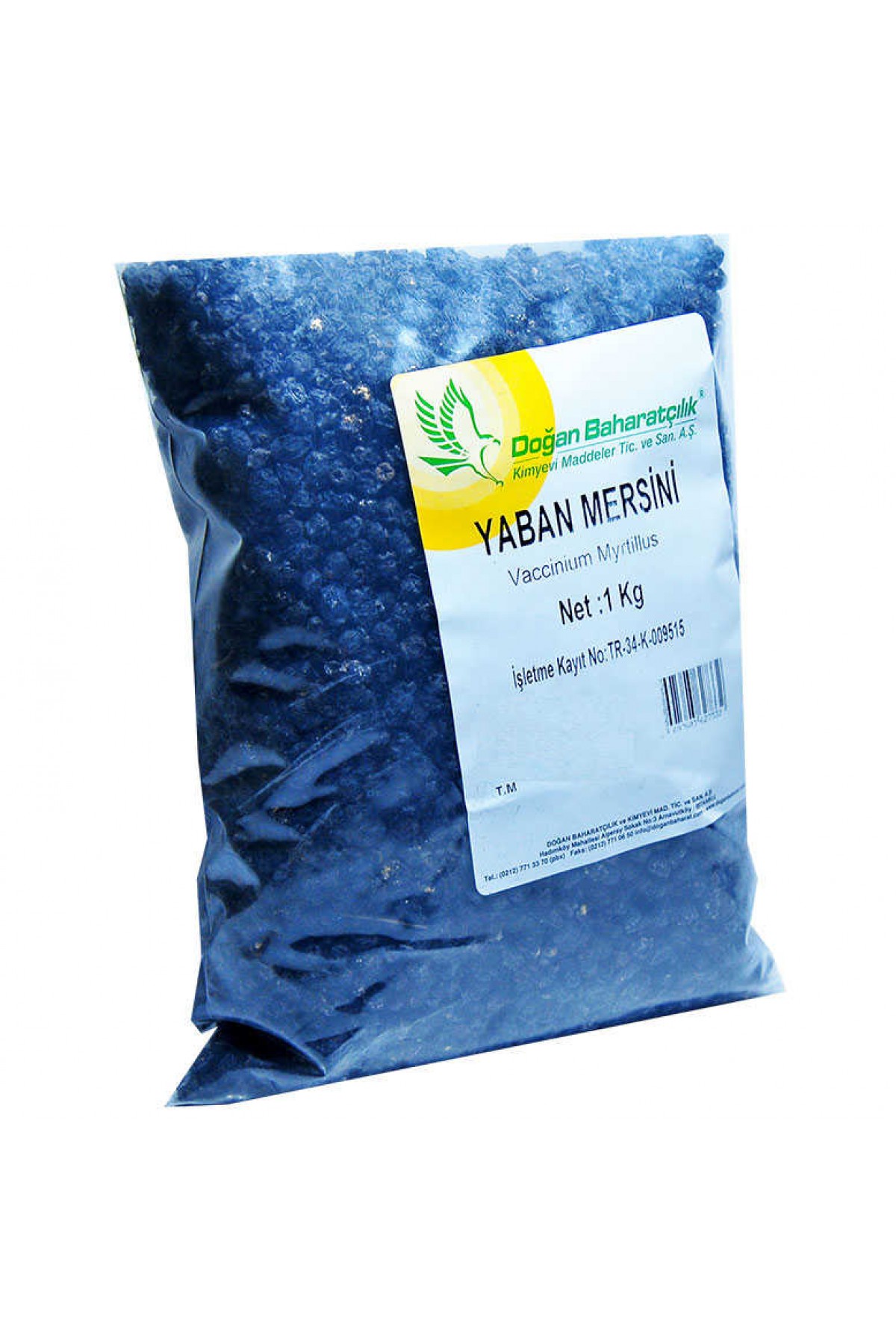Lisinya214 Doğal Acı Yaban Mersini Siyah 1000 Gr Paket
