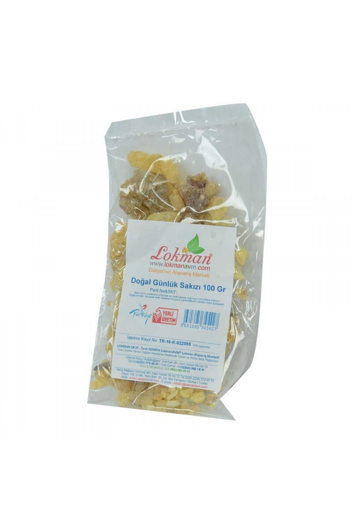 Lisinya214 Ak Günlük Sakızı Doğal 100 Gr Paket