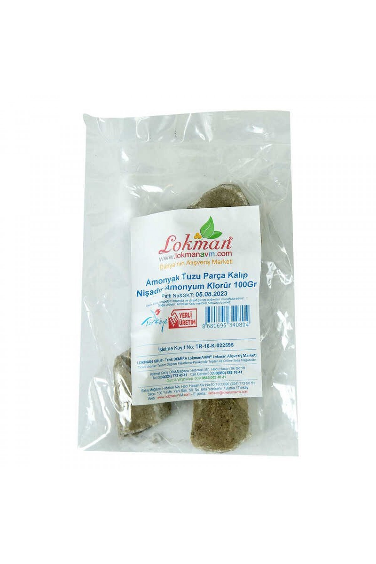 Lisinya214 Amonyak Tuzu Parça Kalıp Nişadır - Amonyum Klorür 100 Gr Paket