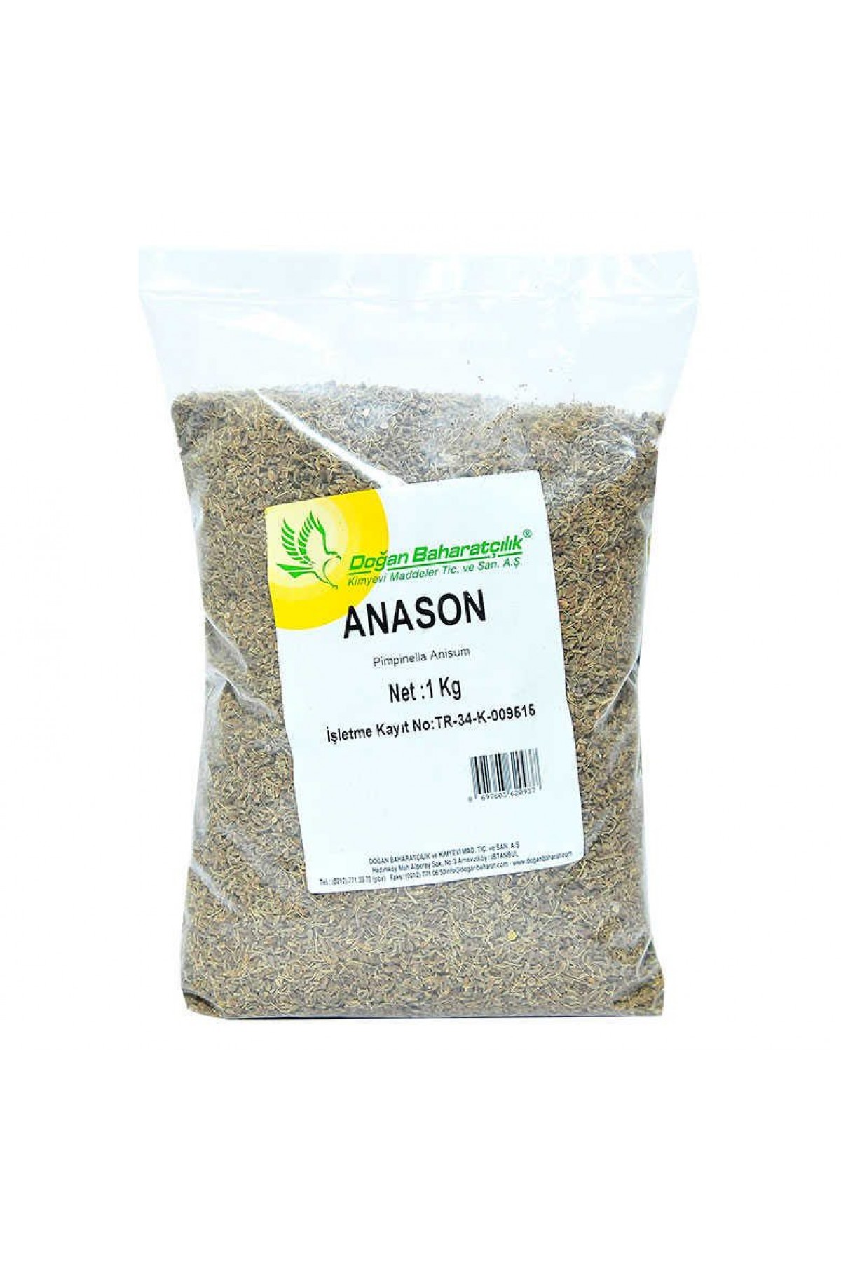 Lisinya214 Anason Tohumu Doğal Tane 1000 Gr Paket