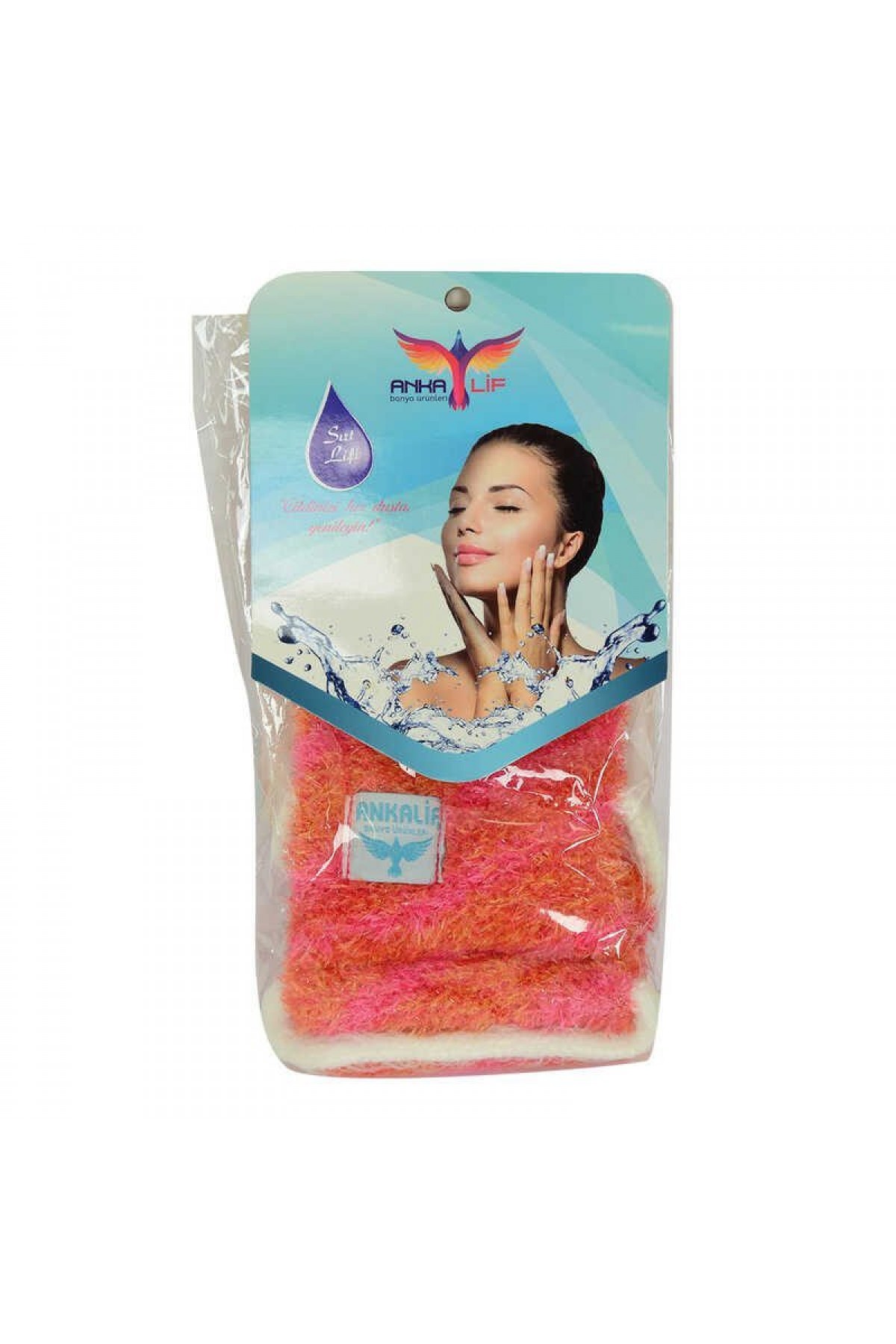 İpli Sırt ve Vücut Yumuşak Banyo Lifi Pembe-Turuncu 56x10 Cm İpli Sırt ve Vücut Yumuşak Banyo Lifi Pembe-Turuncu 56x10 Cm
