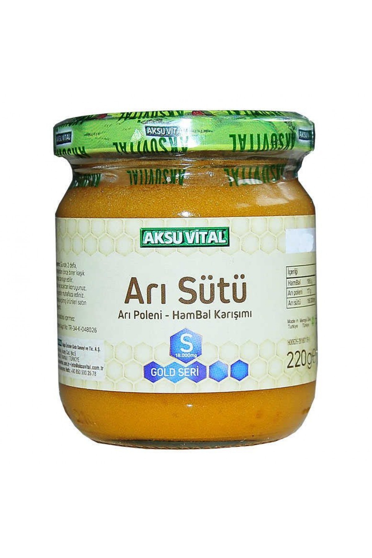 Lisinya214 Arı Sütü Polen Bal Karışımı 18.000 MG