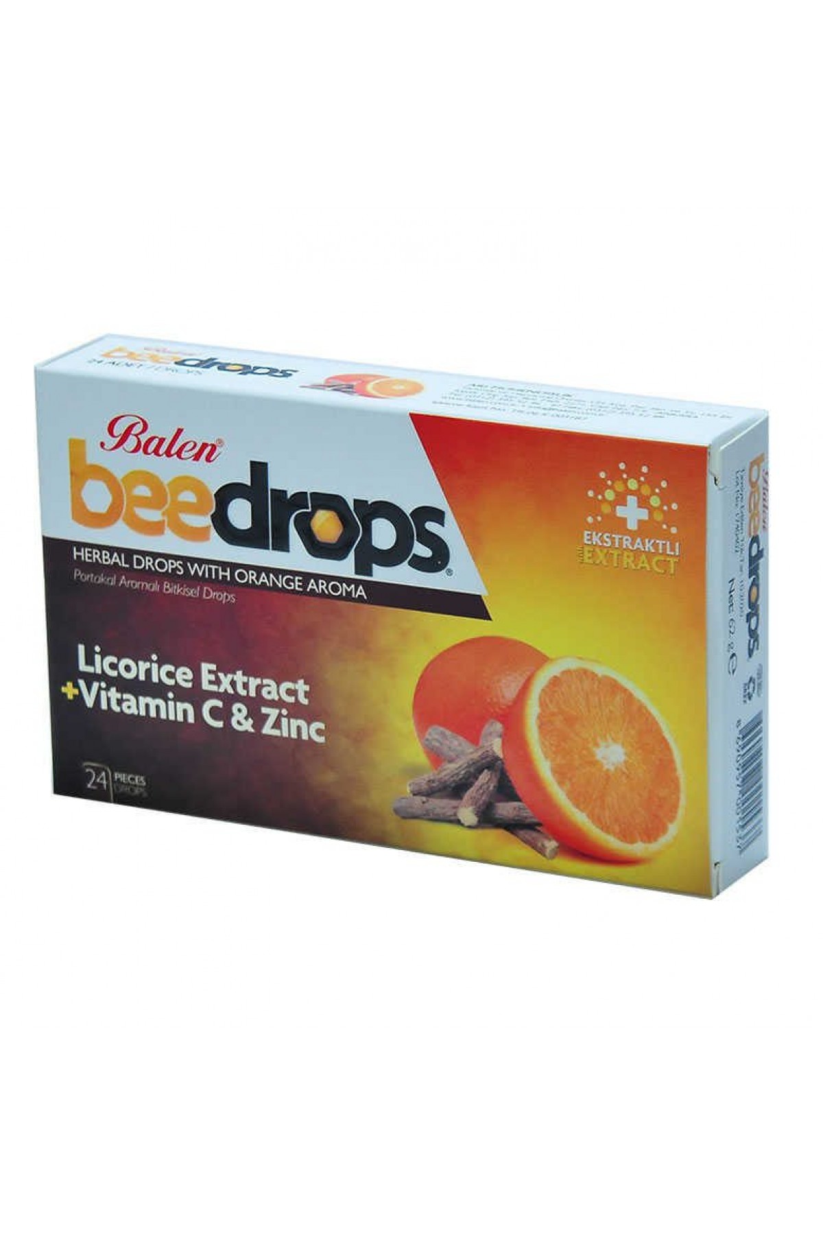 Portakal Aromalı sel Drops 24Adet Lisinya214 Portakal Aromalı Bitkisel Drops 24Adet