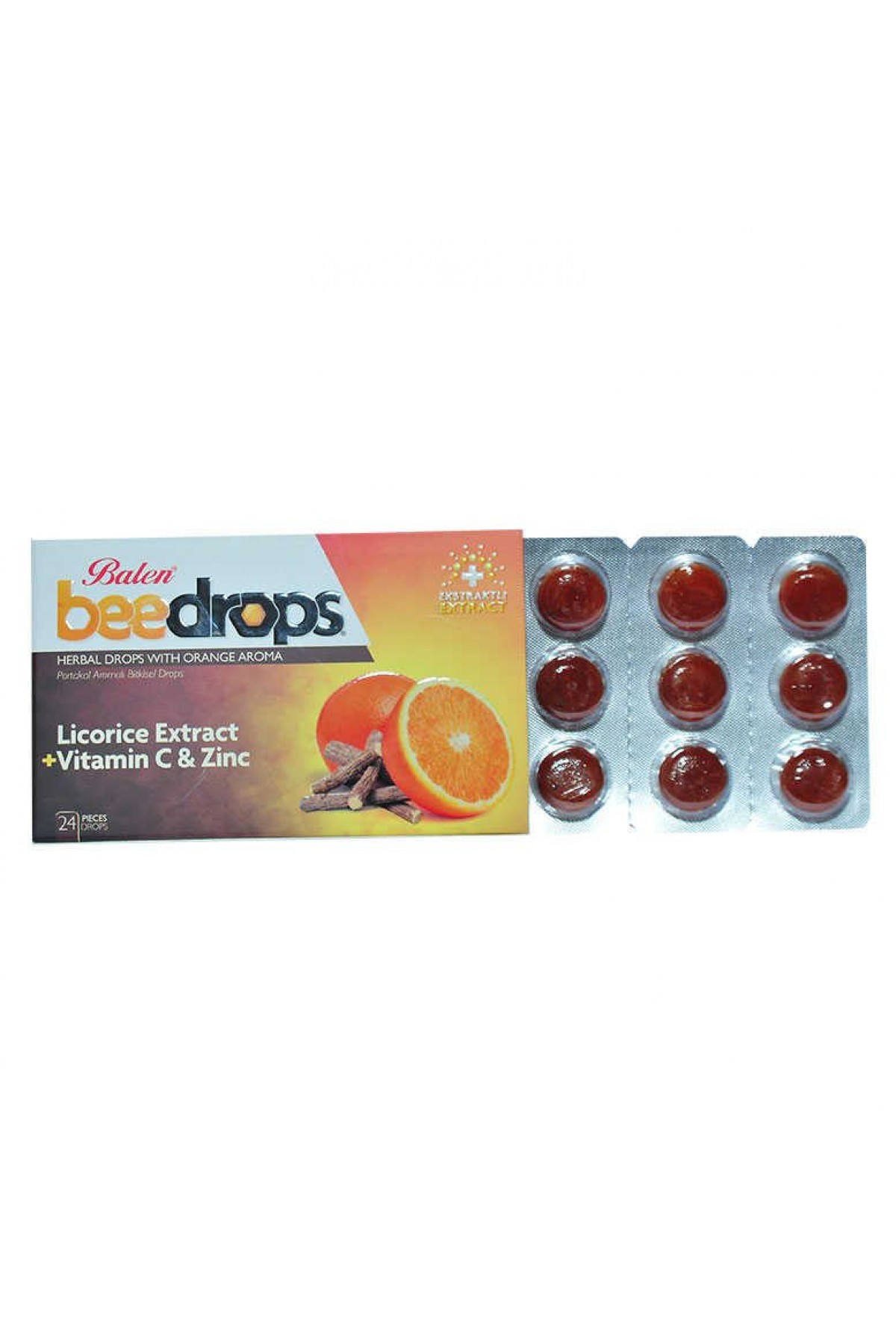 Portakal Aromalı sel Drops 24Adet Lisinya214 Portakal Aromalı Bitkisel Drops 24Adet