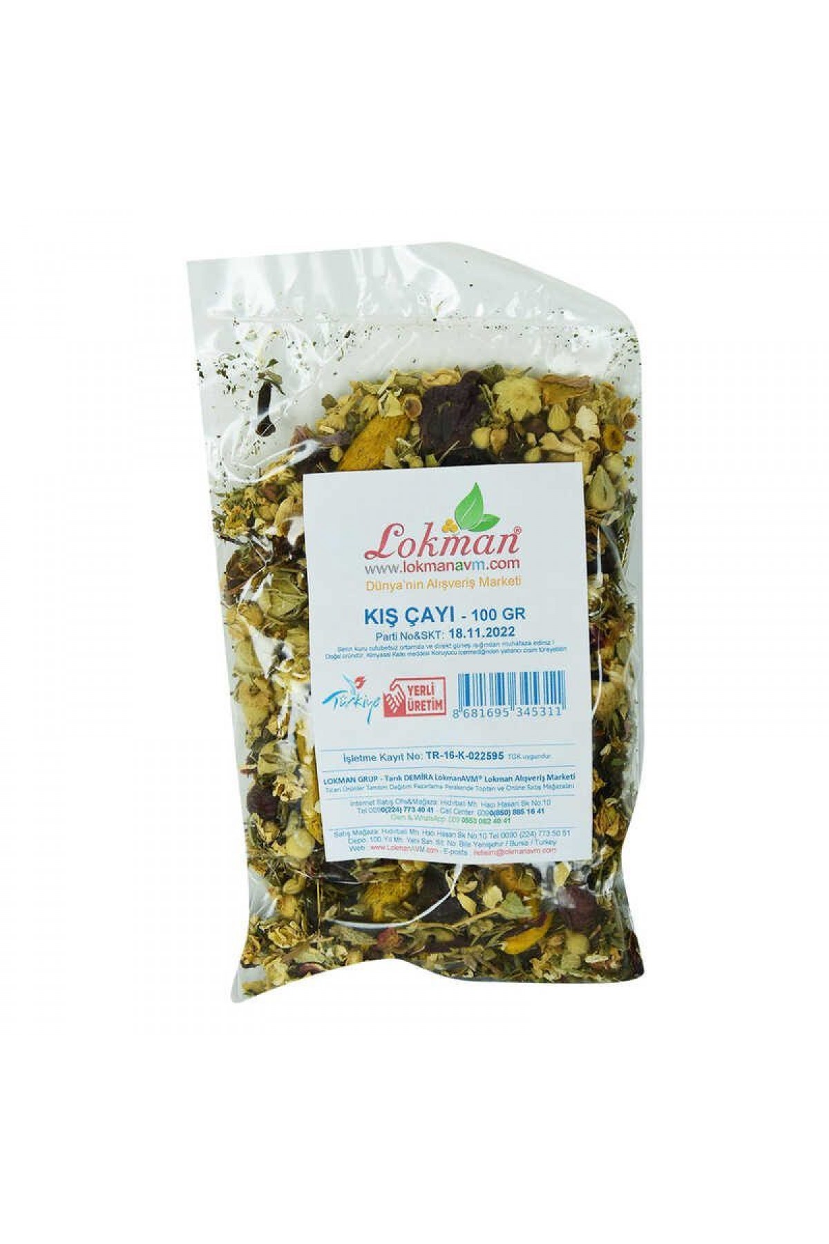 Lisinya214 Bitkisel Karışık Osmanlı Çayı Kış Çayı 100 Gr Paket