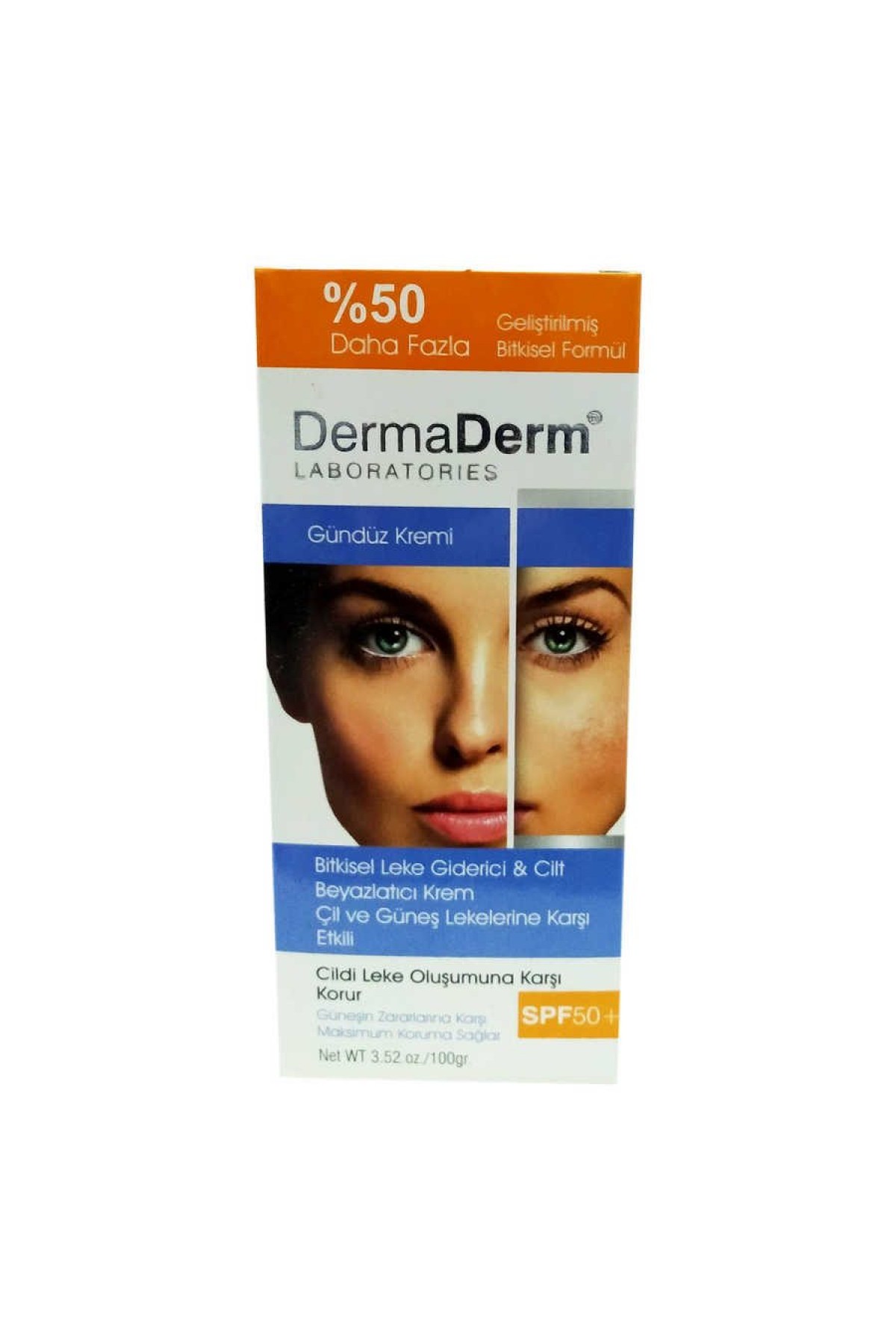 Lisinya214 Bitkisel Leke Giderici Cilt Beyazlatıcı Gündüz Kremi Güneş Koruma SPF 50+ 100 Gr