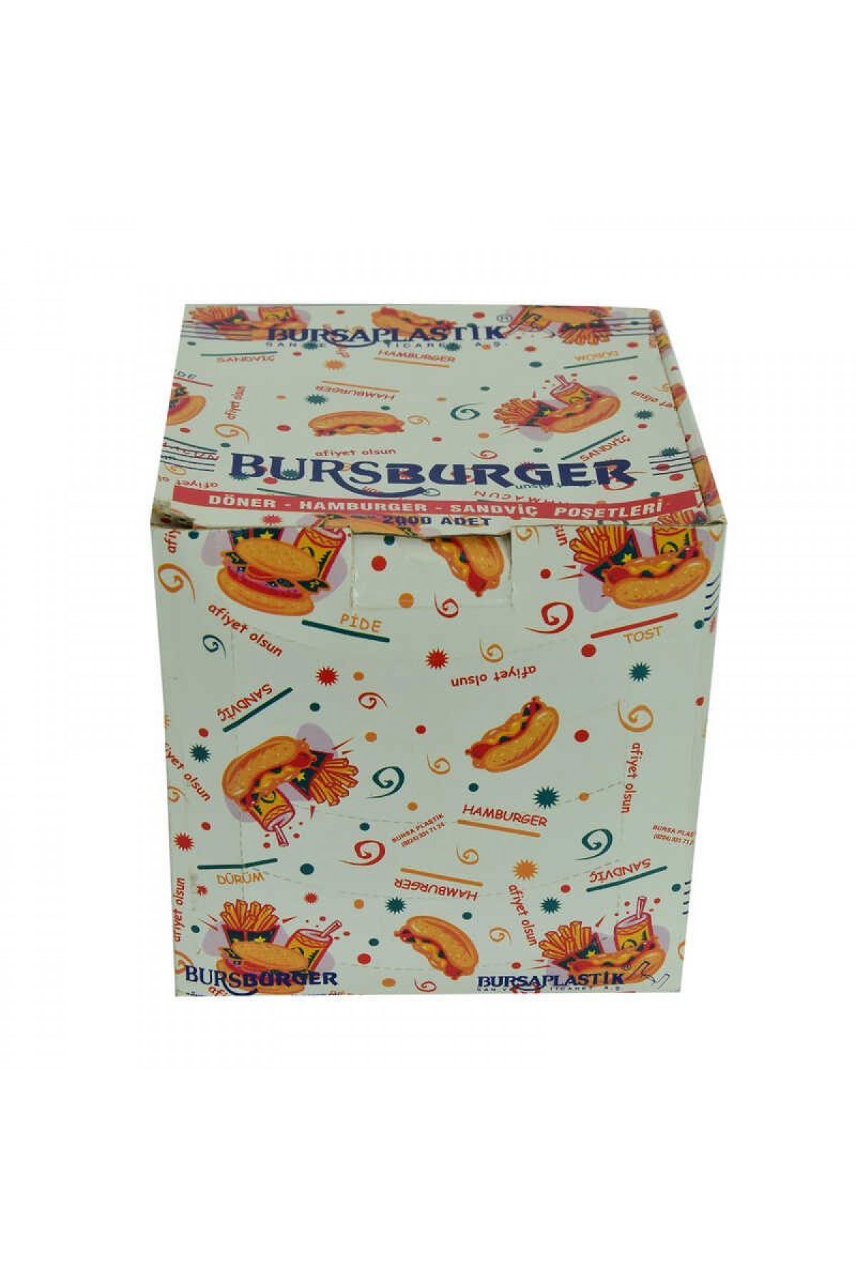 Bursburger Döner Hamburger Sandviç Hışır Poşeti 13X14 2000 Adet Lisinya214 Bursburger Döner Hamburger Sandviç Hışır Poşeti 13X14 2000 Adet