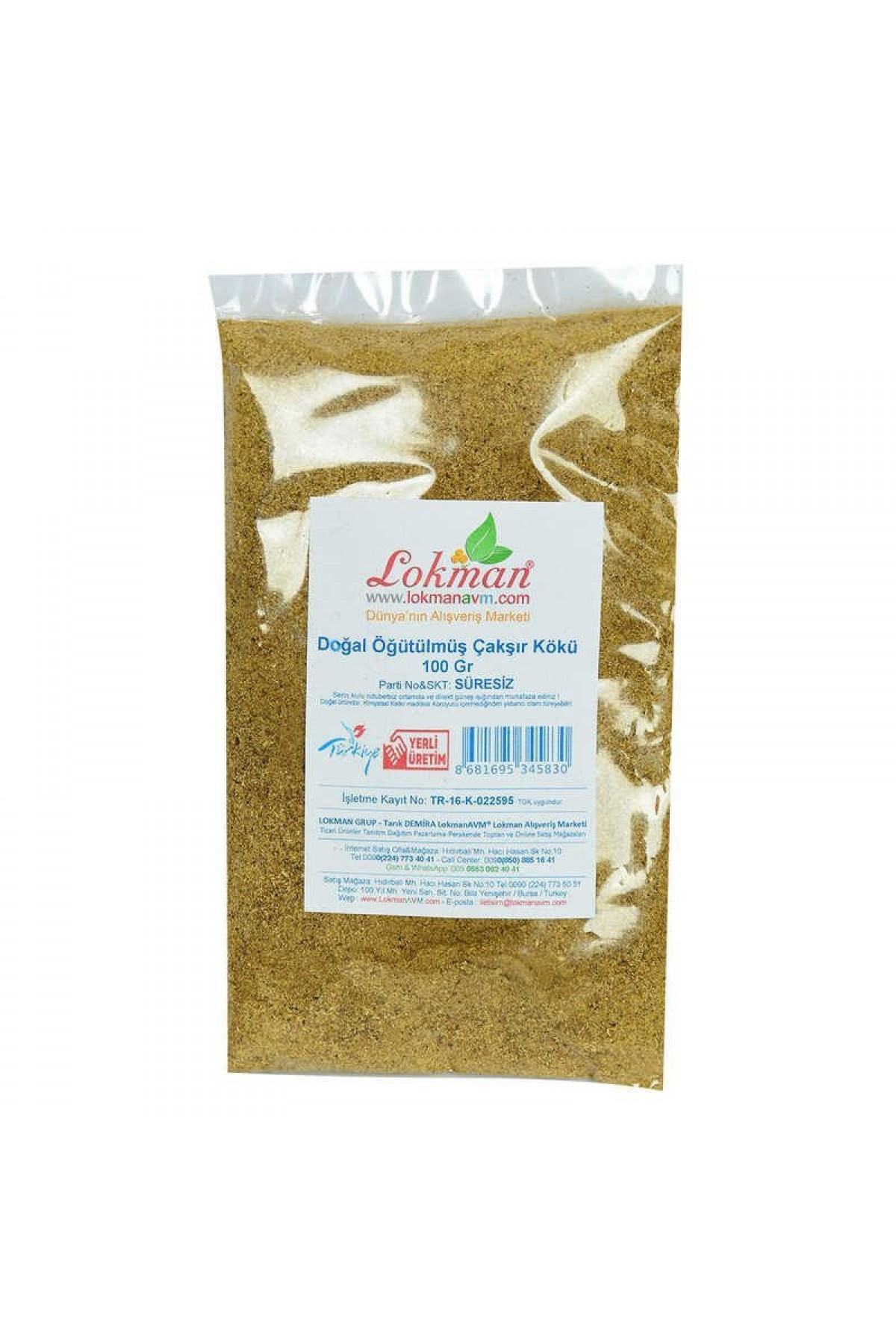 Lisinya214 Çakşır Kökü Doğal Öğütülmüş 100 Gr Paket