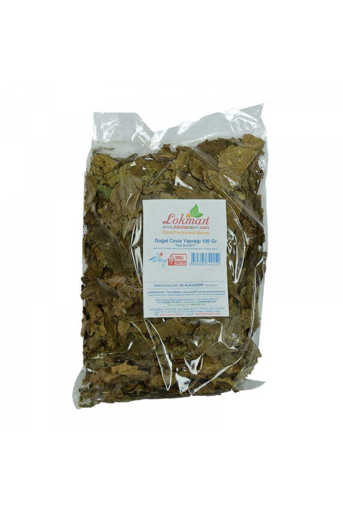 Lisinya214 Ceviz Yaprağı Doğal 100 Gr Paket