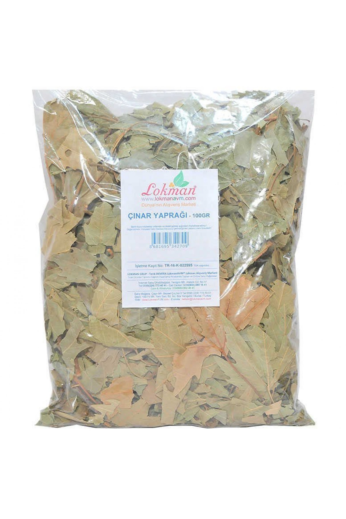 Lisinya214 Çınar Yaprağı 100 Gr Paket