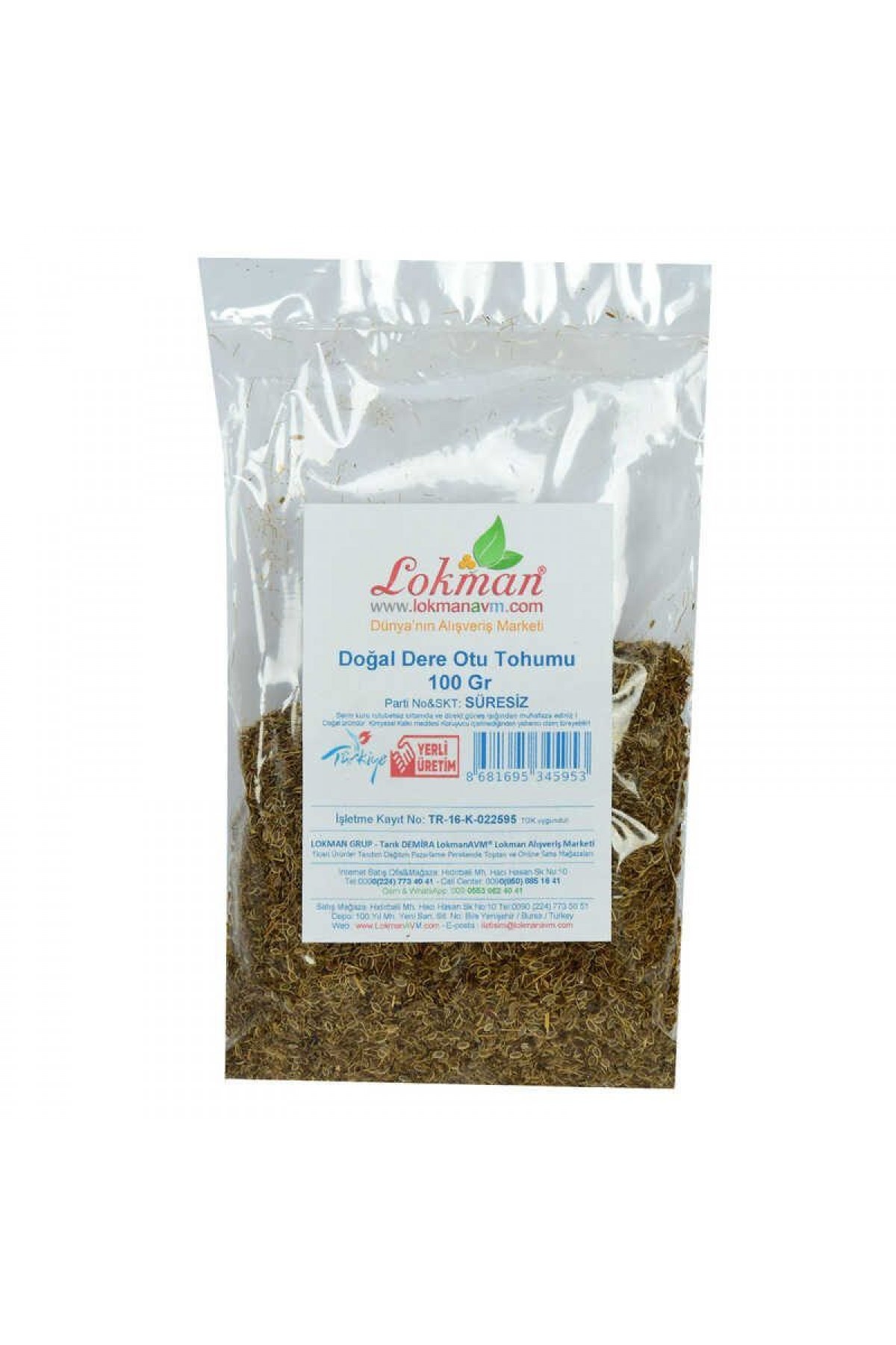 Lisinya214 Dere Otu Tohumu Doğal 100 Gr Paket
