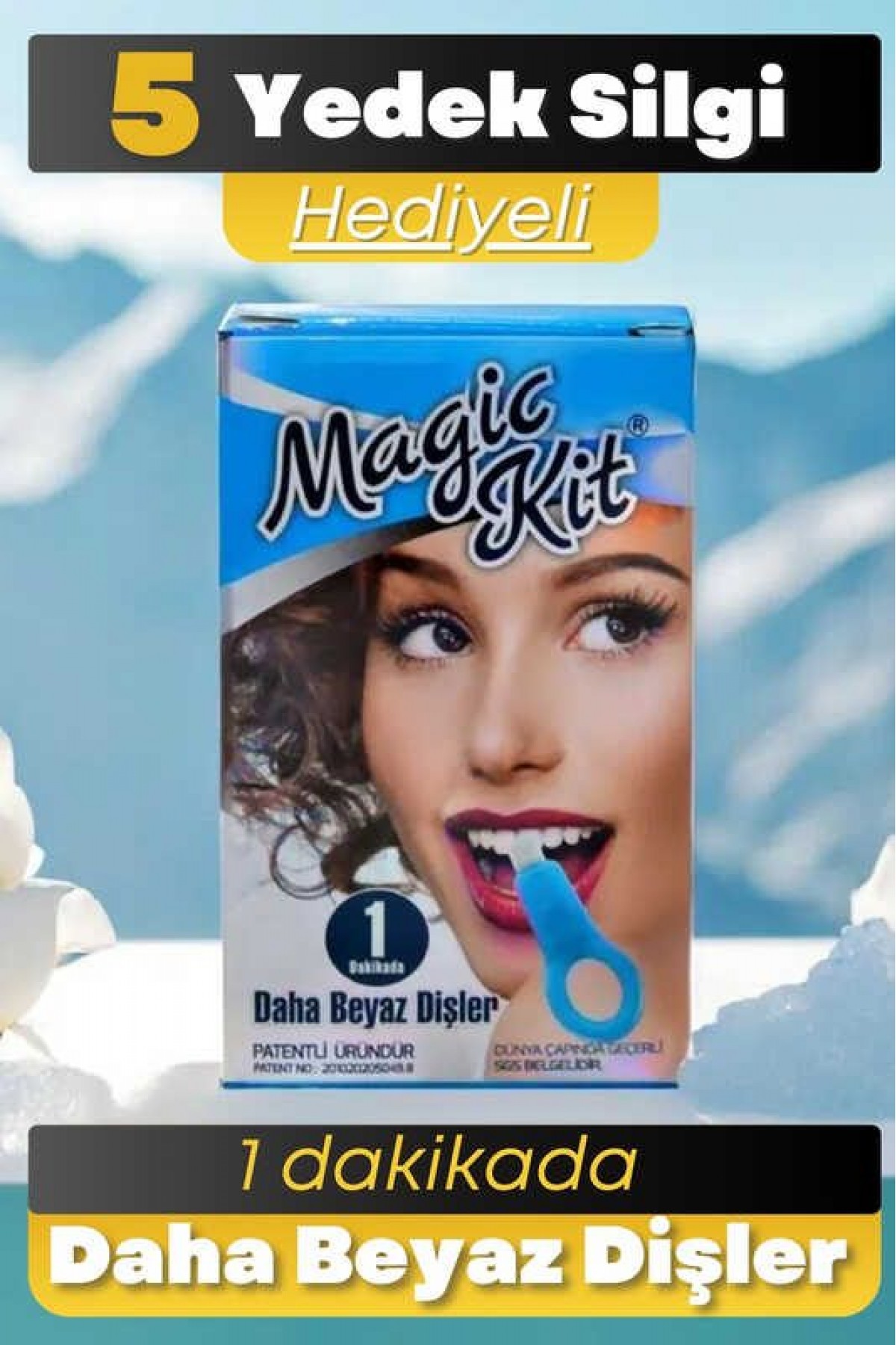 Lisinya214 Diş Leke Silgisi 1 Aparatlı + 5 Yedek Süngerli Set 1 Paket
